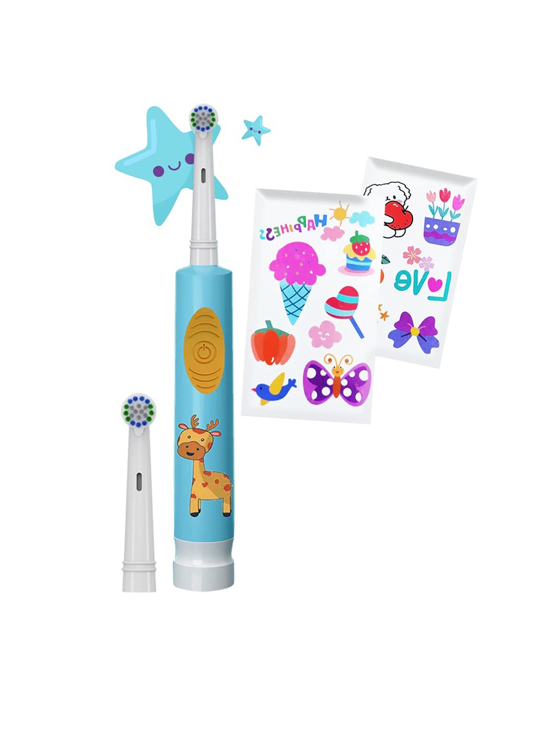 

Lifelong Kids LLDC72 Electric Toothbrush with Extra Soft Brush Heads - Blue