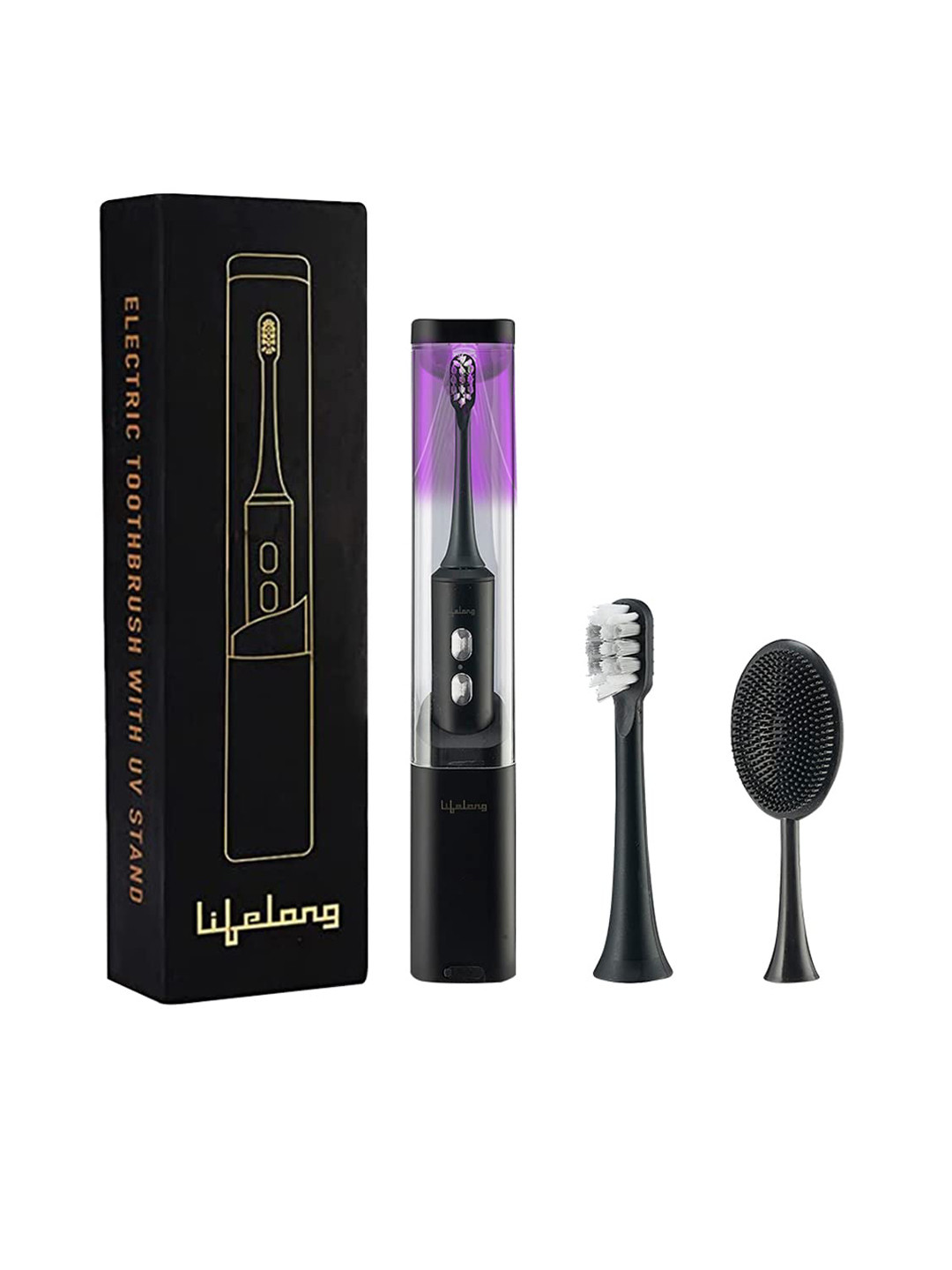 

Lifelong LLDC117 Electric Toothbrush with UV Sealed Sterilization Stand - Black