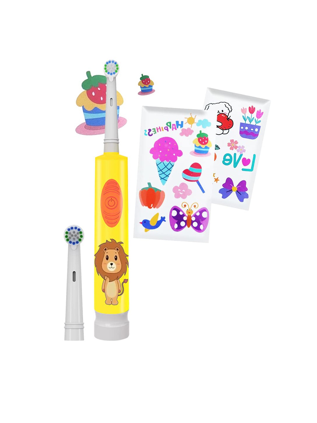

Lifelong Kids LLDC99 Electric Toothbrush with 2 Extra Soft Brush Heads - Yellow