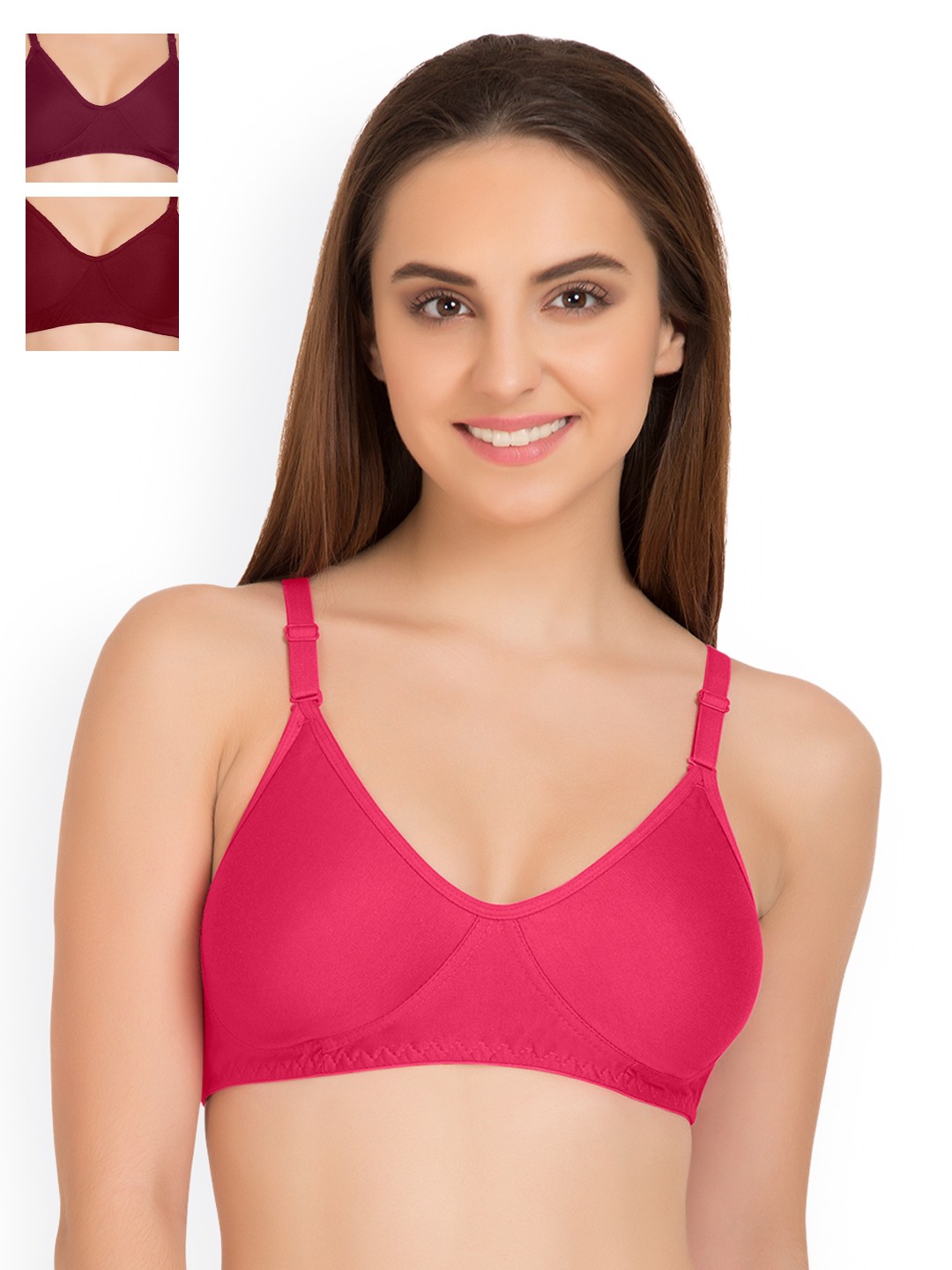 

Tweens Pack of 3 Full-Coverage T-shirt Bras TW9253, Pink