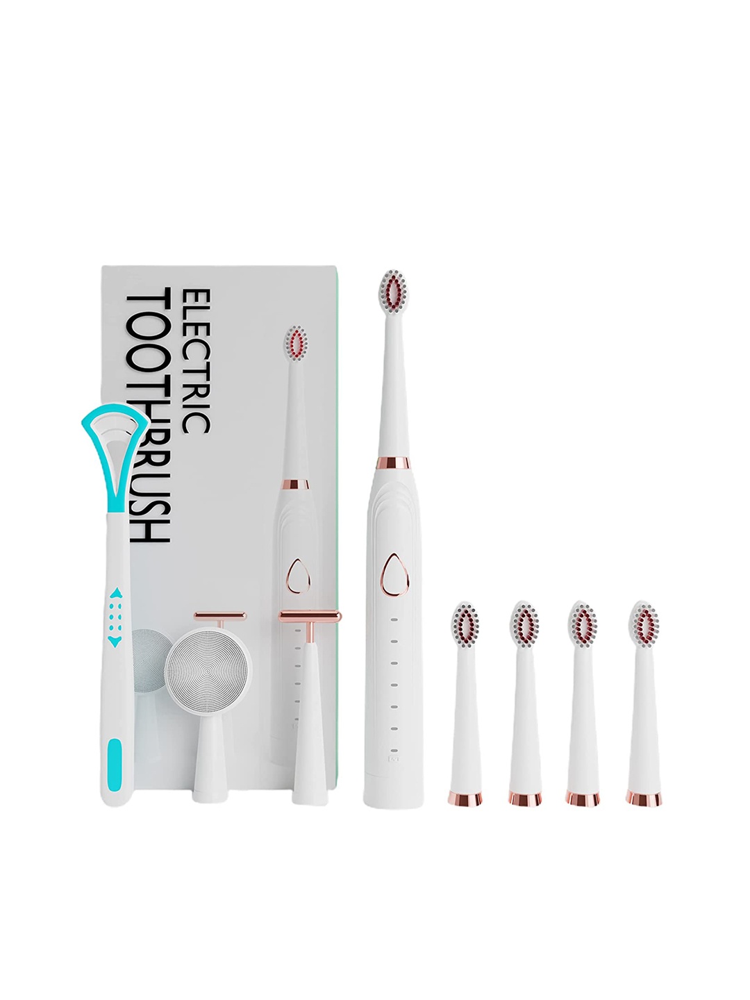 

Lifelong LLDC63 Sonic Technology Electric Toothbrush with Tongue Cleaner - White