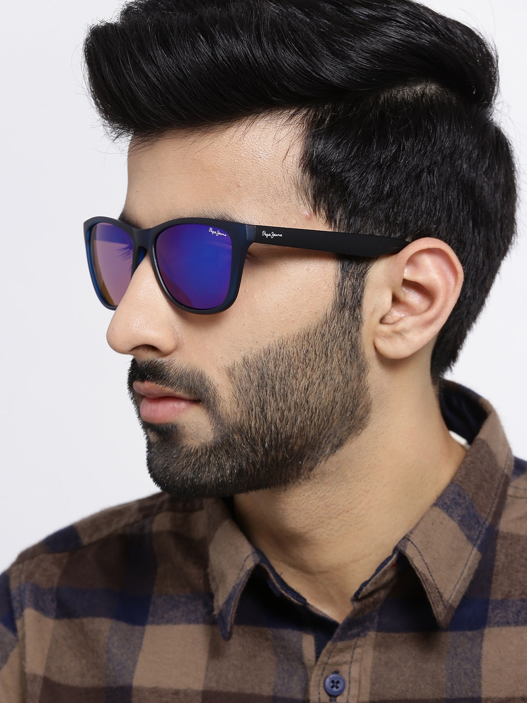

Pepe Jeans Unisex Mirrored Wayfarer Sunglasses PJ7310, Blue