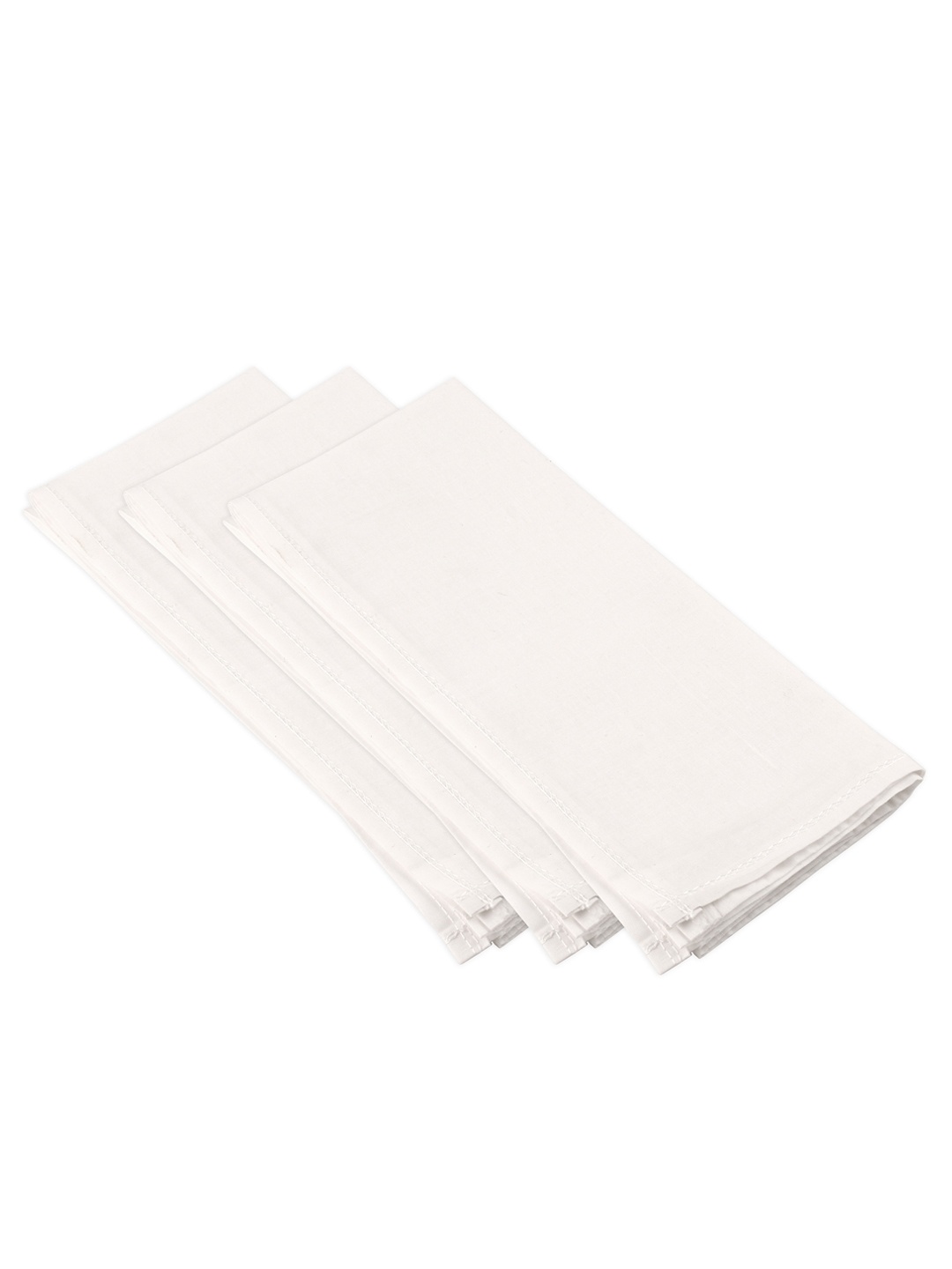 

ROYAL SON Men Pack Of 3 Cotton Handkerchief, White