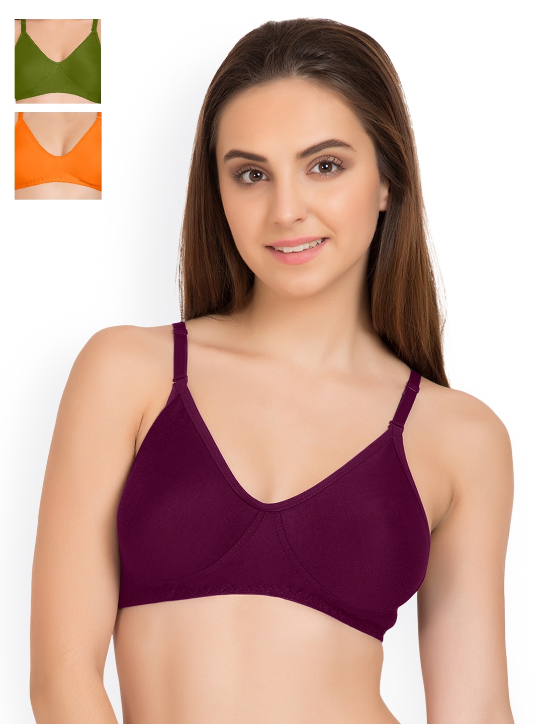 

Tweens Pack of 3 Full Coverage T-shirt Bras TW9253, Purple