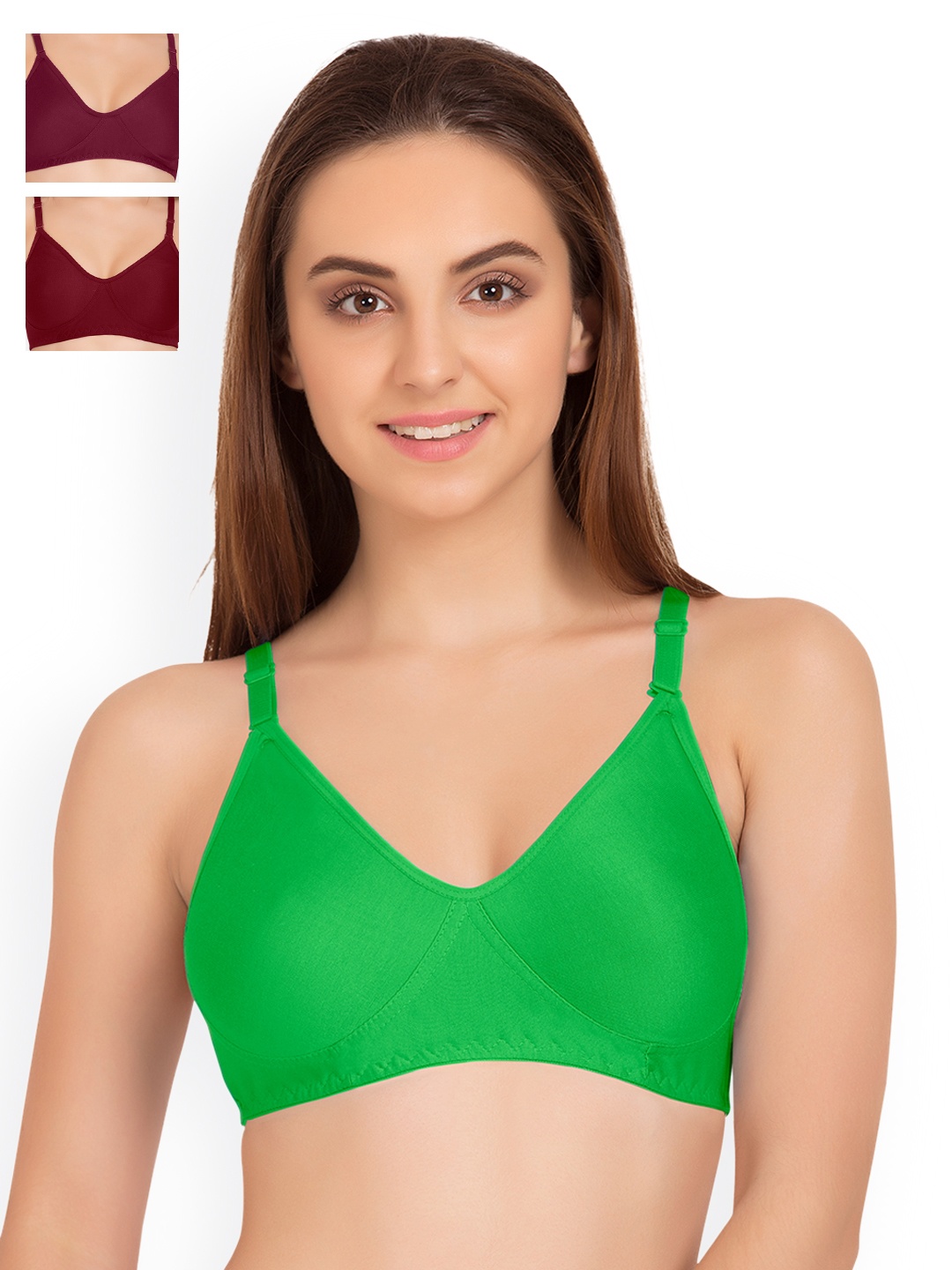 

Tweens Pack of 3 Full-Coverage T-shirt Bras TW9253, Green