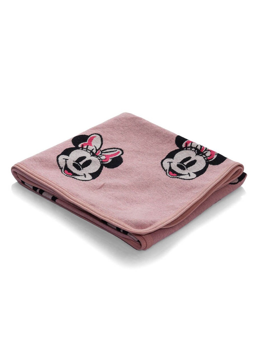 

Pluchi Pink & Black AC Room Cotton 350 GSM Single Bed Blanket