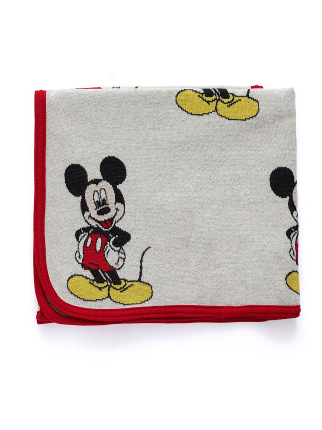 

Pluchi Grey & Red Cartoon Characters AC Room 350 GSM Cotton Single Bed Blanket