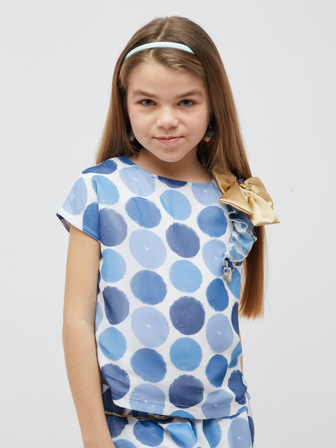 

One Friday Polka Dots Printed Top, Blue