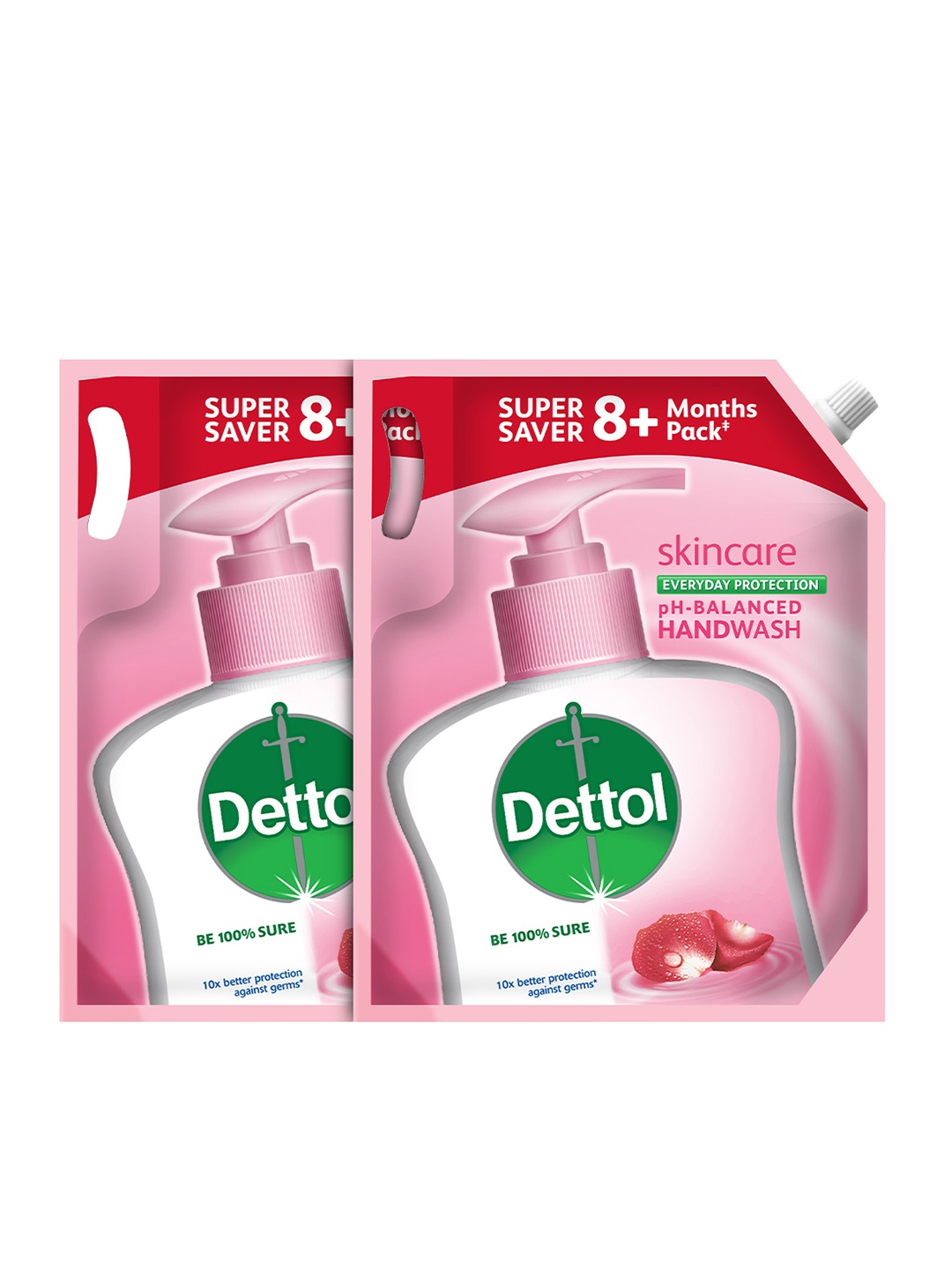 

Dettol Set of 2 Skincare pH-Balanced Liquid Hand Wash Refill - 1.5L each, Pink