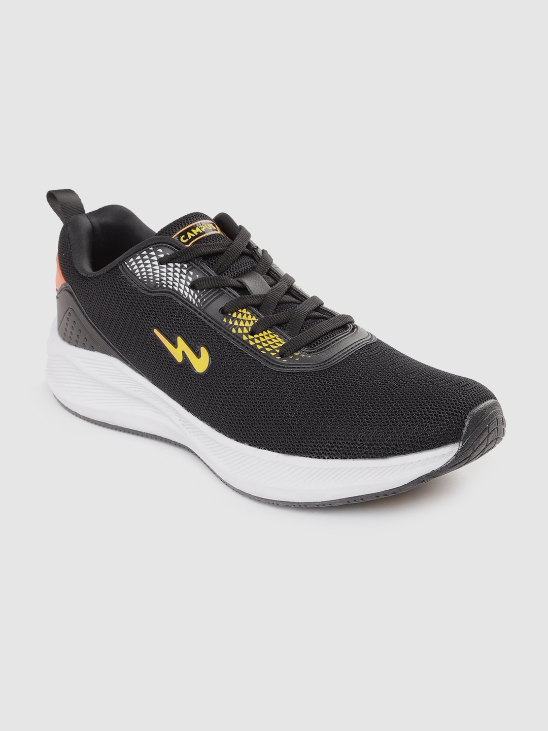 

Campus Men Woven Design Adonis Running Shoes, Black