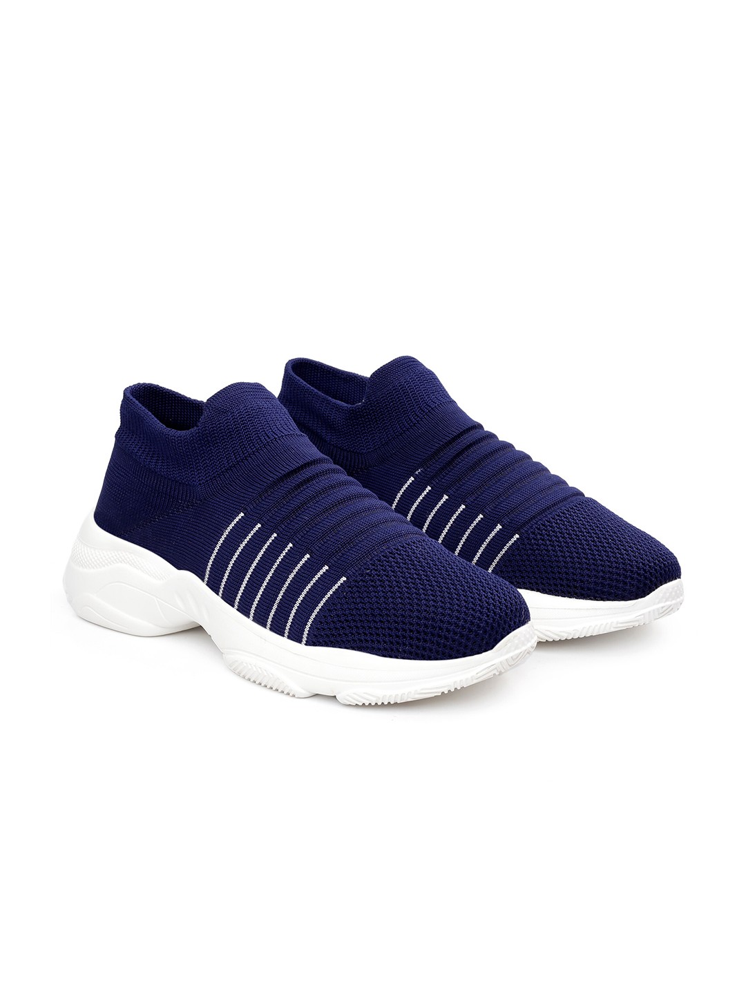 

Bxxy Men Non-Marking Air Max Slip On Running Sports Shoes, Navy blue