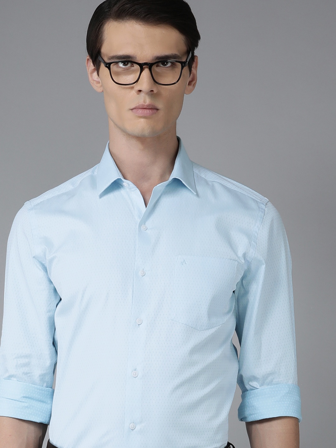 

Arrow Men Pure Cotton Original Slim Fit Opaque Formal Shirt, Blue