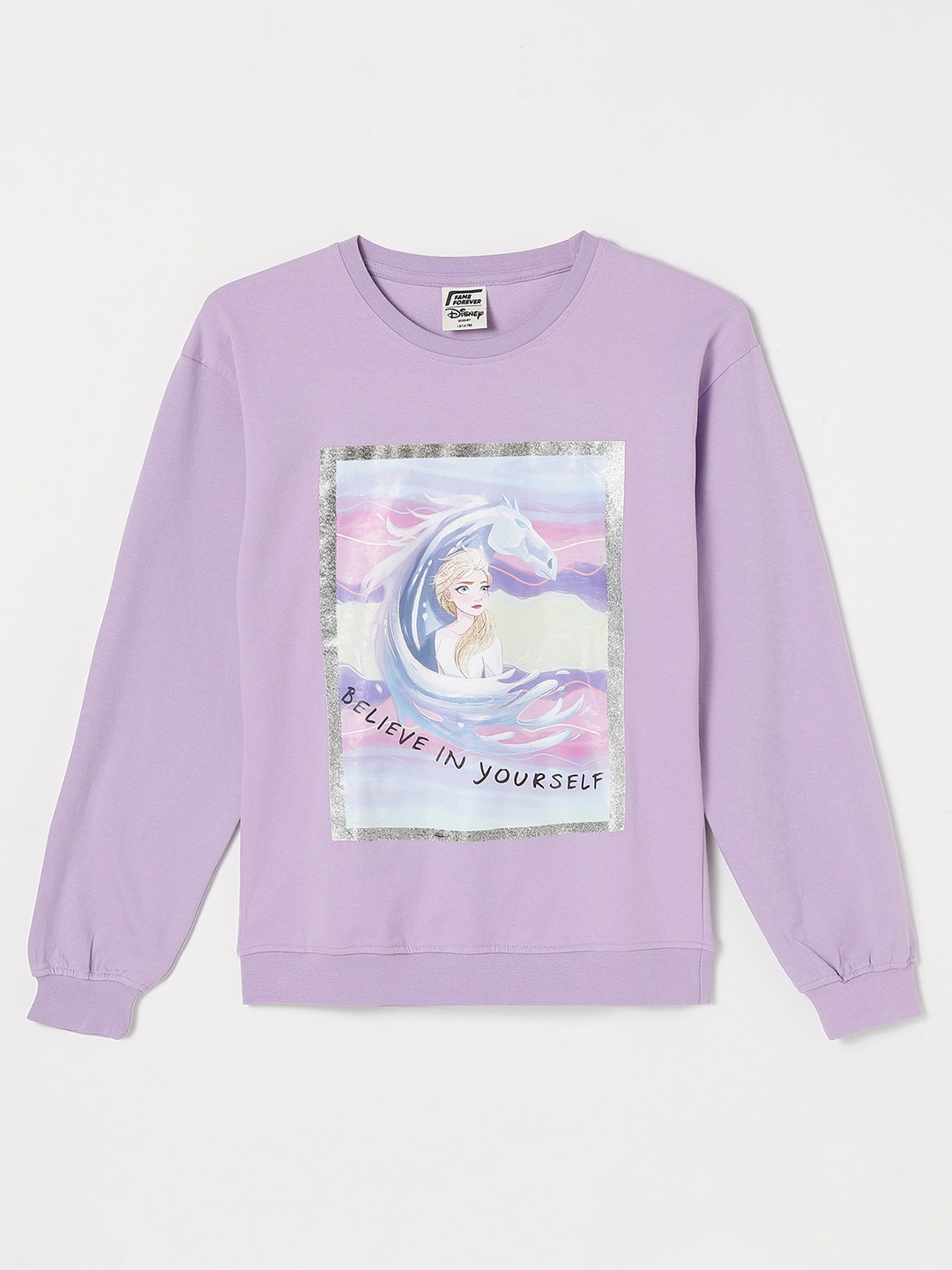 

Fame Forever by Lifestyle Girls Frozen Printed Cotton Sweatshirt, Purple