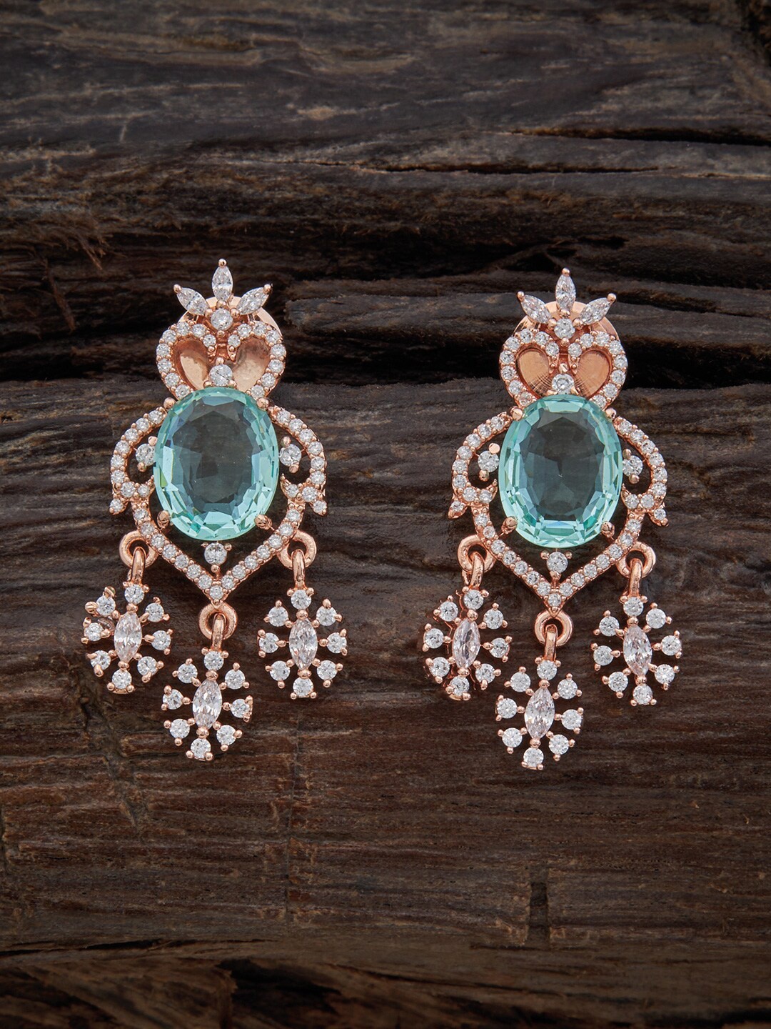 

Kushal's Fashion Jewellery Rose Gold-Plated Contemporary Drop Earrings