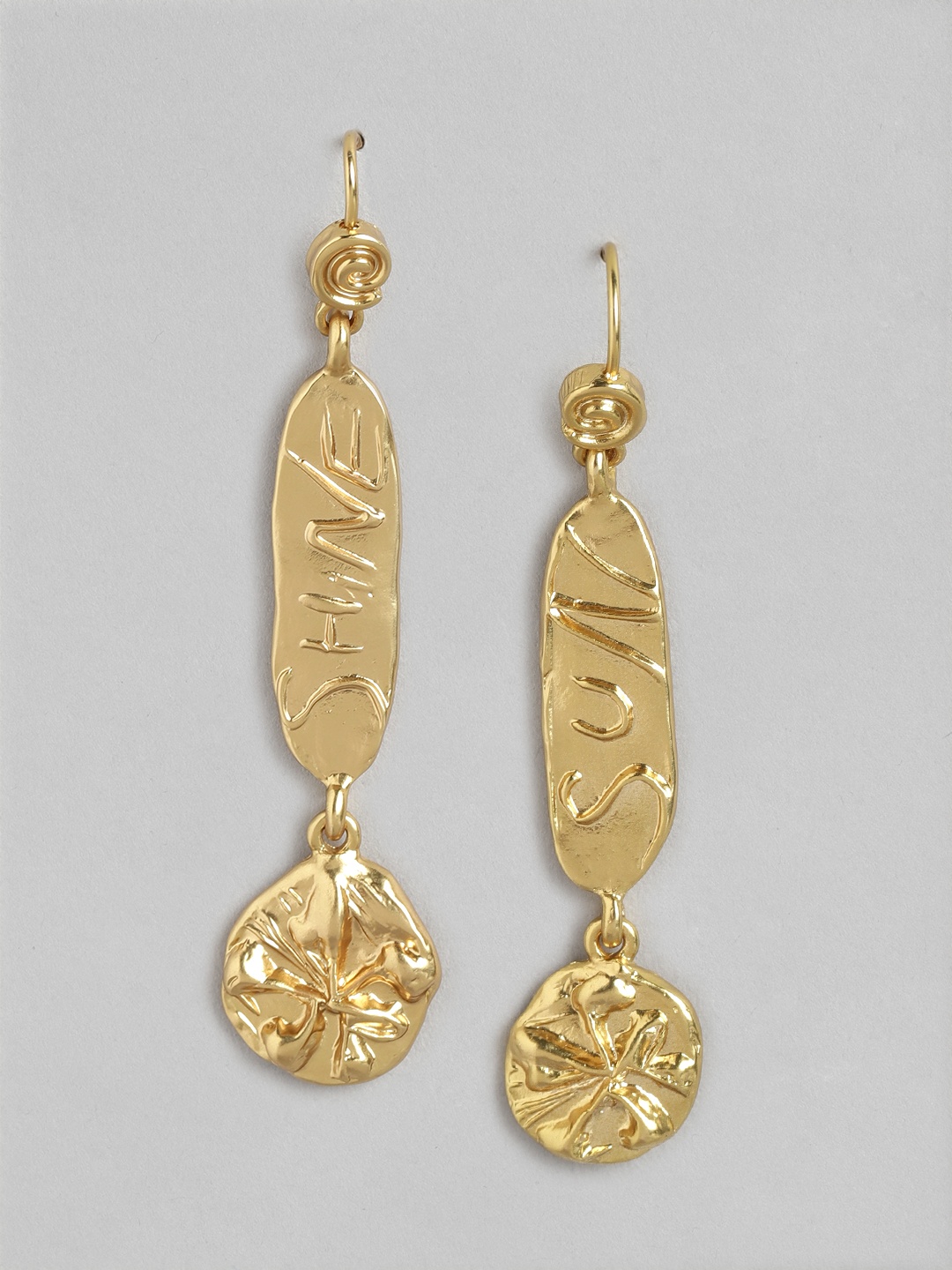 

MANGO Women Contemporary Drop Earrings, Gold