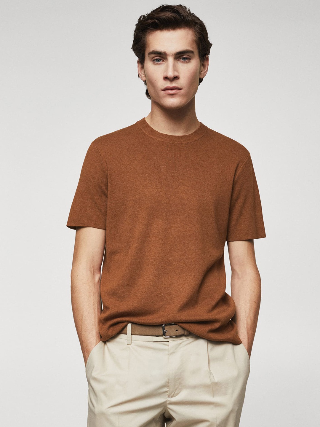 

MANGO MAN Regular Fit T-shirt, Rust