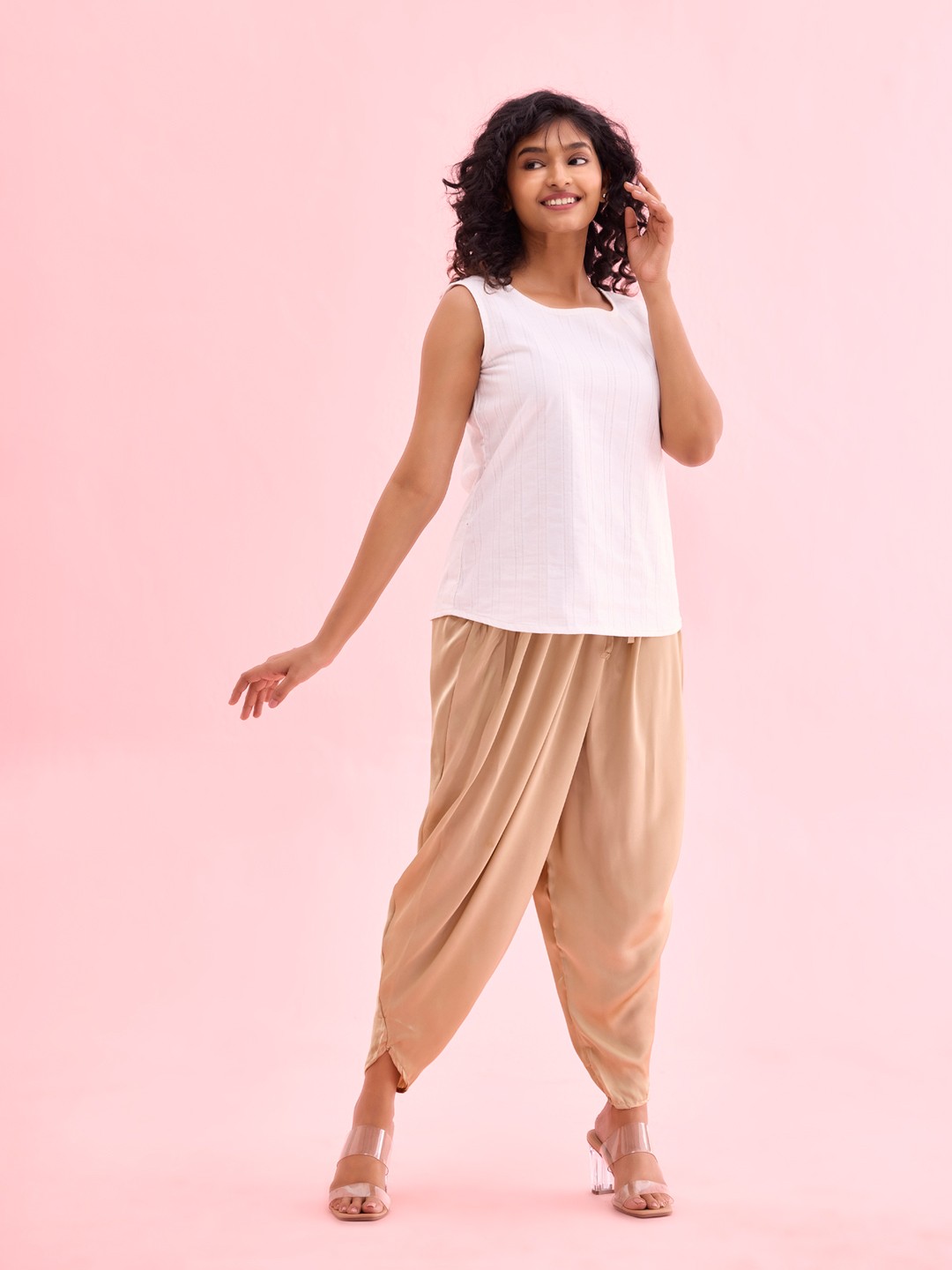

Go Colors Women Mid-Rise Loose-Fit Salwar, Gold