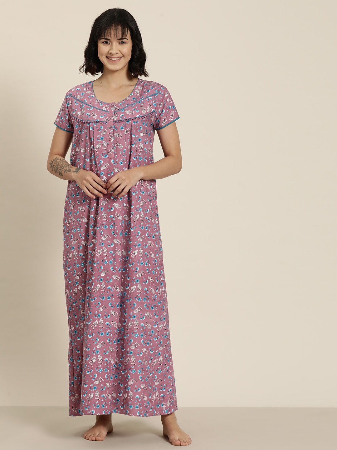 

SDL by Sweet Dreams Printed Maxi Nightdress, Rose