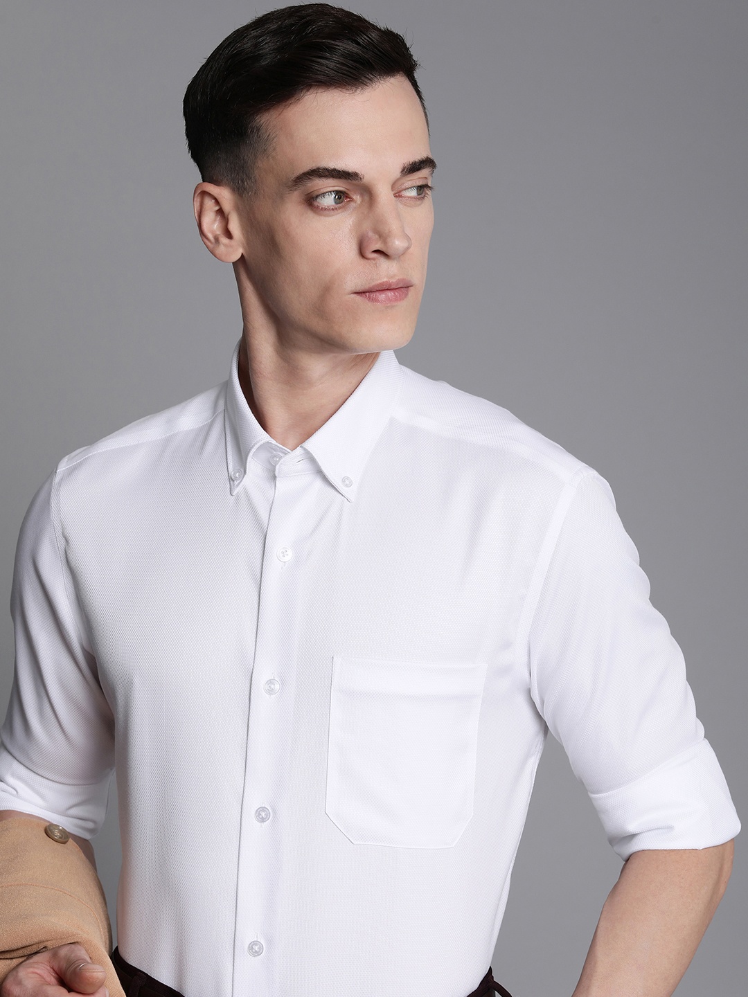 

Louis Philippe Classic Opaque Pure Cotton Formal Shirt, White