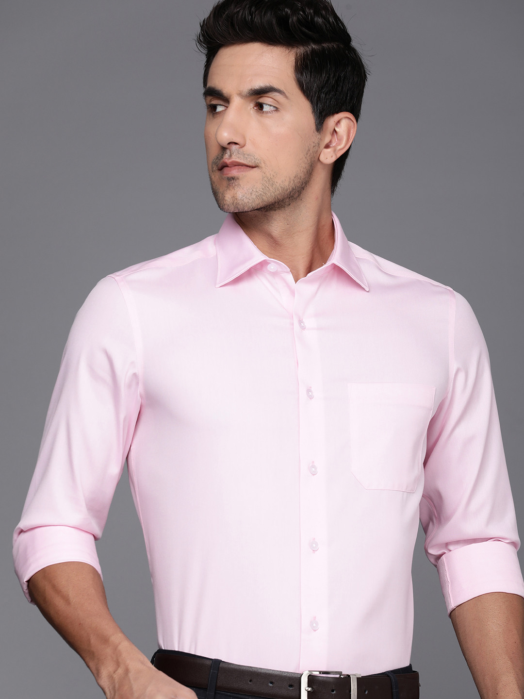 

Louis Philippe Classic Pure Cotton Formal Shirt, Pink