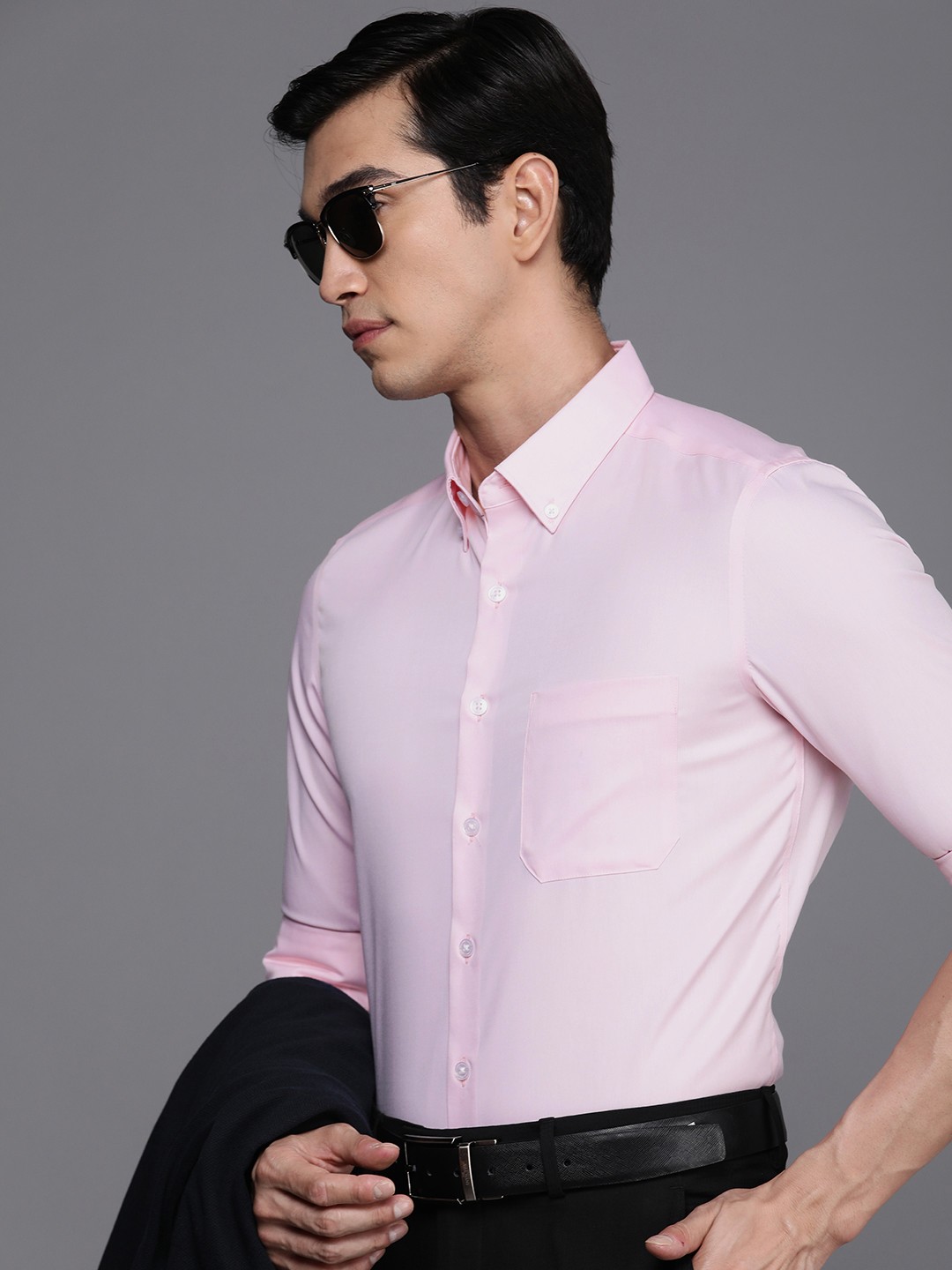 

Louis Philippe Super Slim Fit Pure Cotton Formal Shirt, Pink
