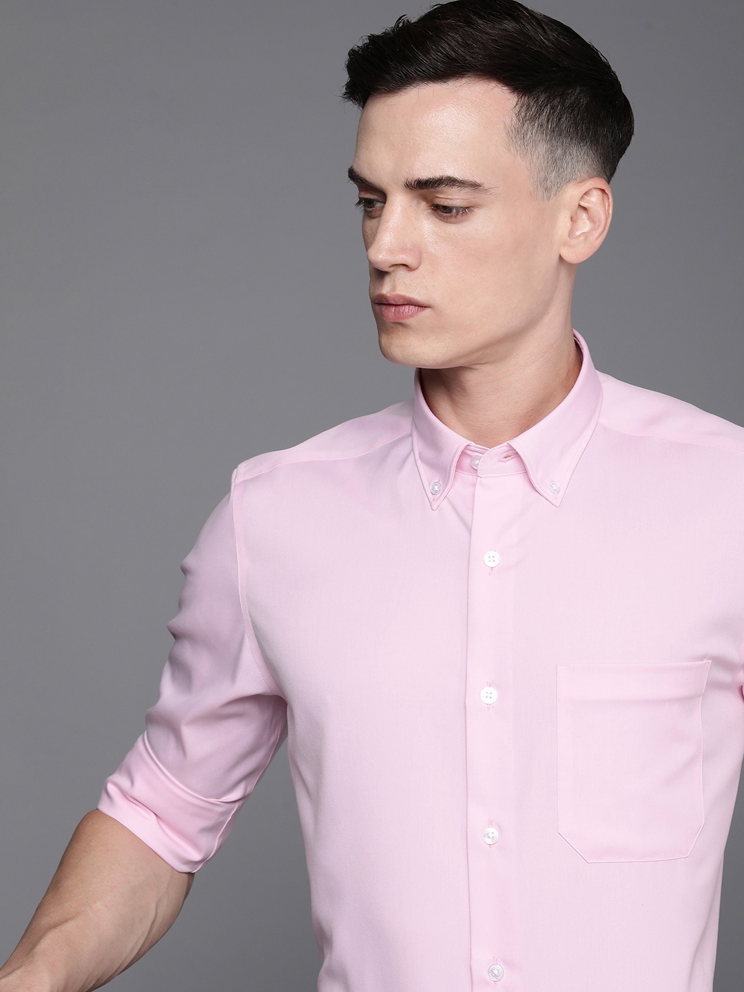 

Louis Philippe Classic Opaque Pure Cotton Formal Shirt, Pink