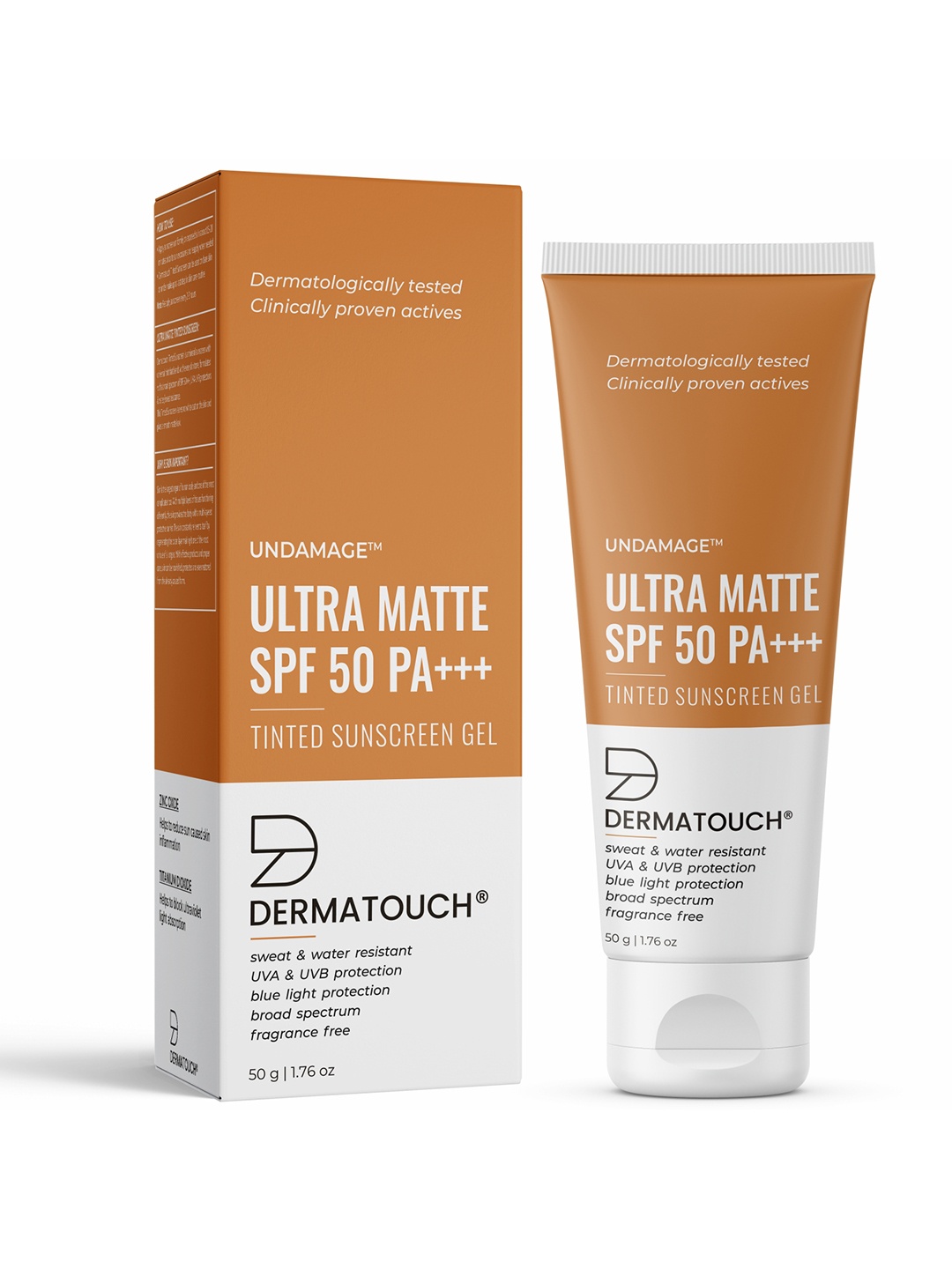 

Dermatouch Undamage Water & Sweat Resistant Ultra Matte Tinted Sunscreen SPF 50 PA+++, Brown
