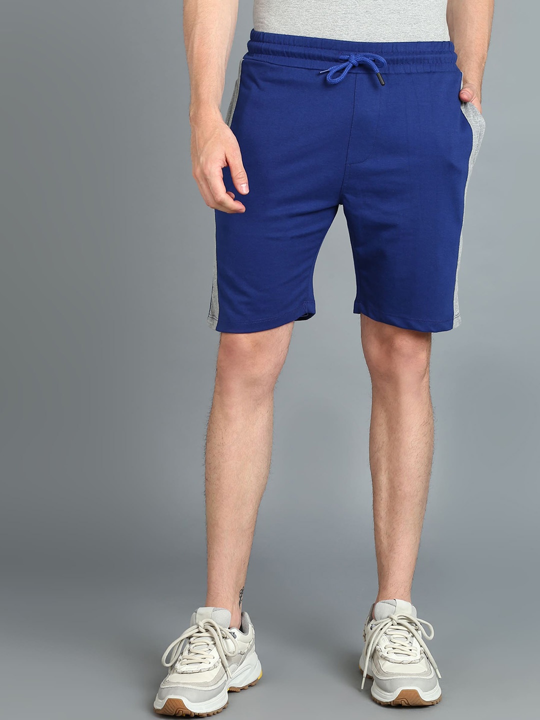 

Urbano Fashion Men Mid-Rise Slim Fit Outdoor Cotton Shorts, Blue