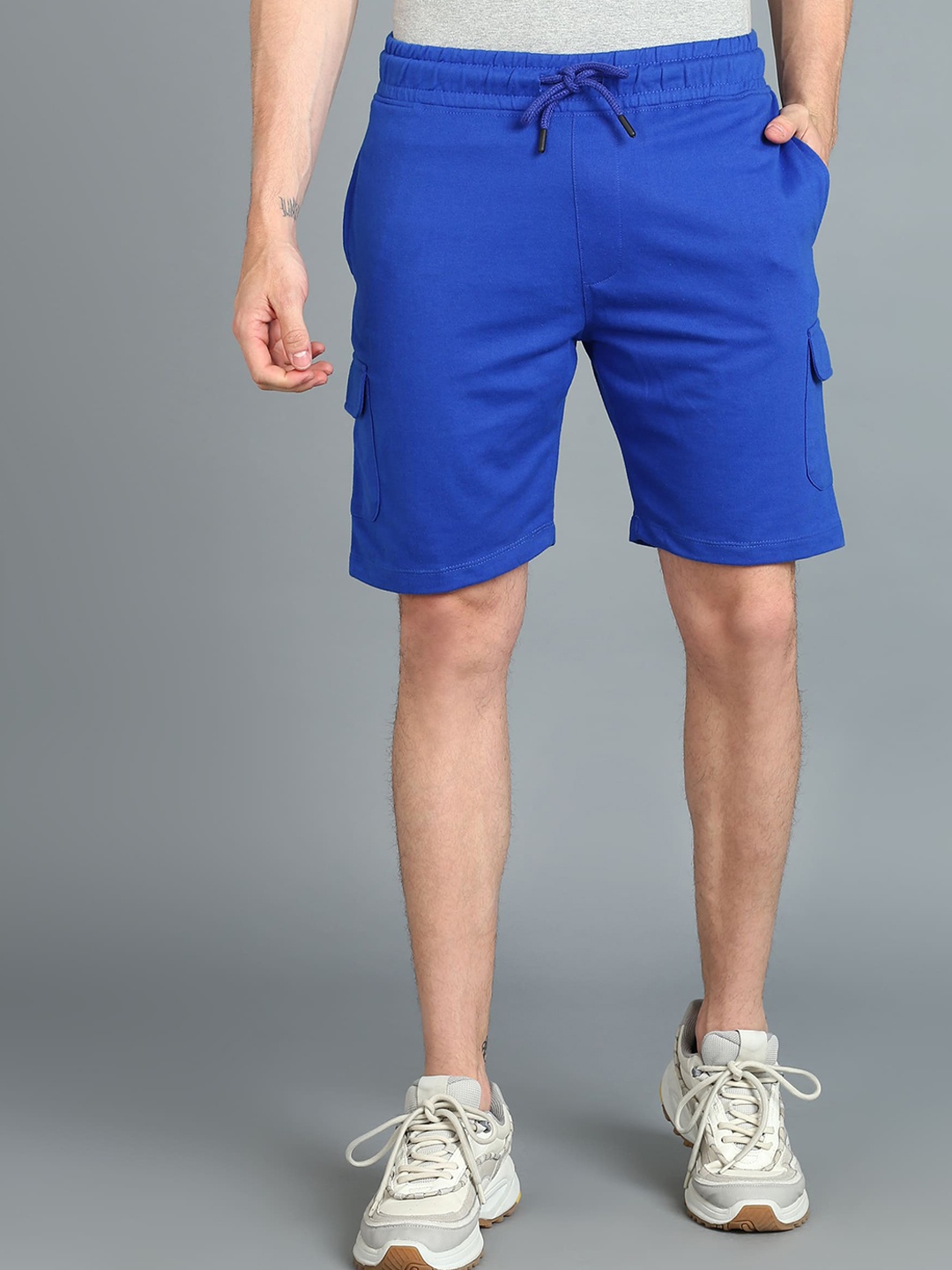 

Urbano Fashion Men Mid Rise Slim Fit Cotton Shorts, Blue