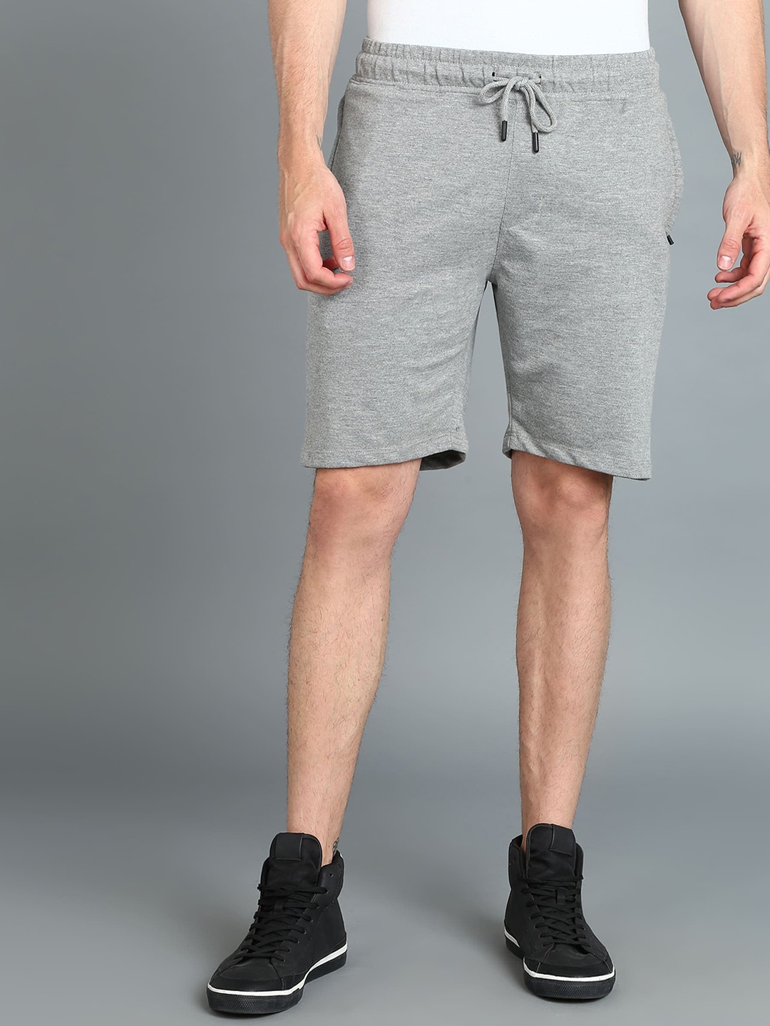 

Urbano Fashion Men Mid Rise Slim Fit Cotton Shorts, Grey
