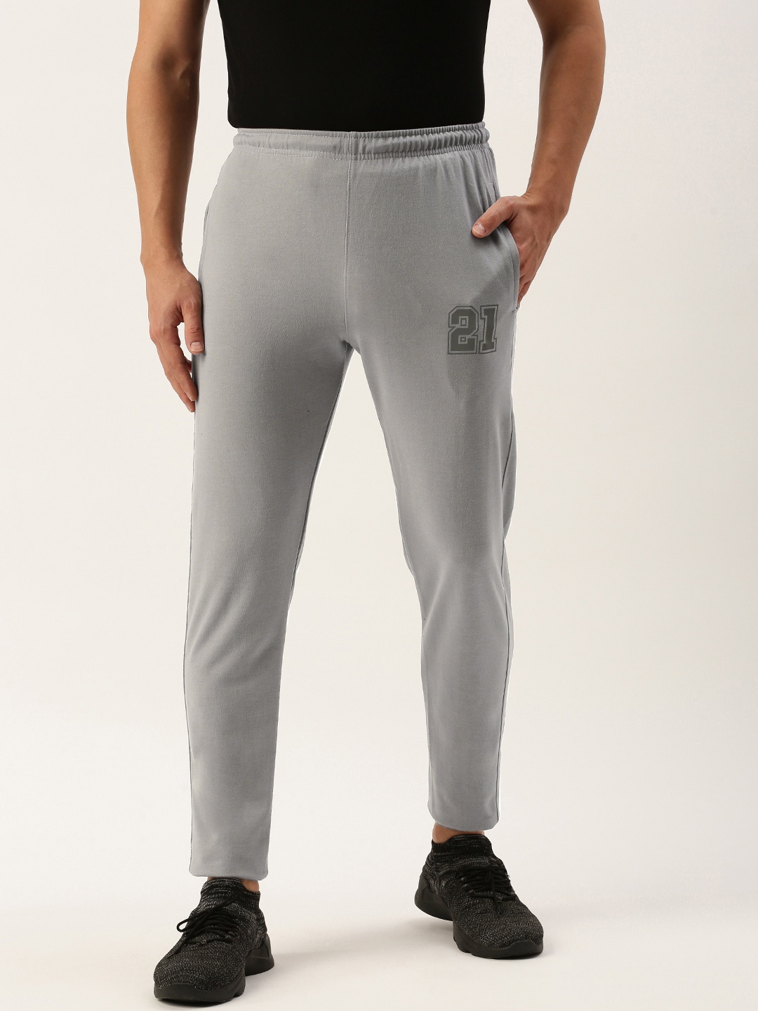 

Sports52 wear Men Mid Rise Slim Fit Training Or Gym Track Pants, Grey