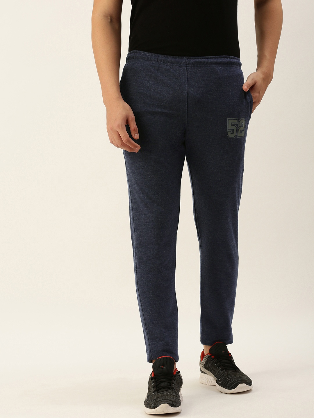 

Sports52 wear Men Mid Rise Cotton Slim Fit Training Or Gym Track pants, Blue