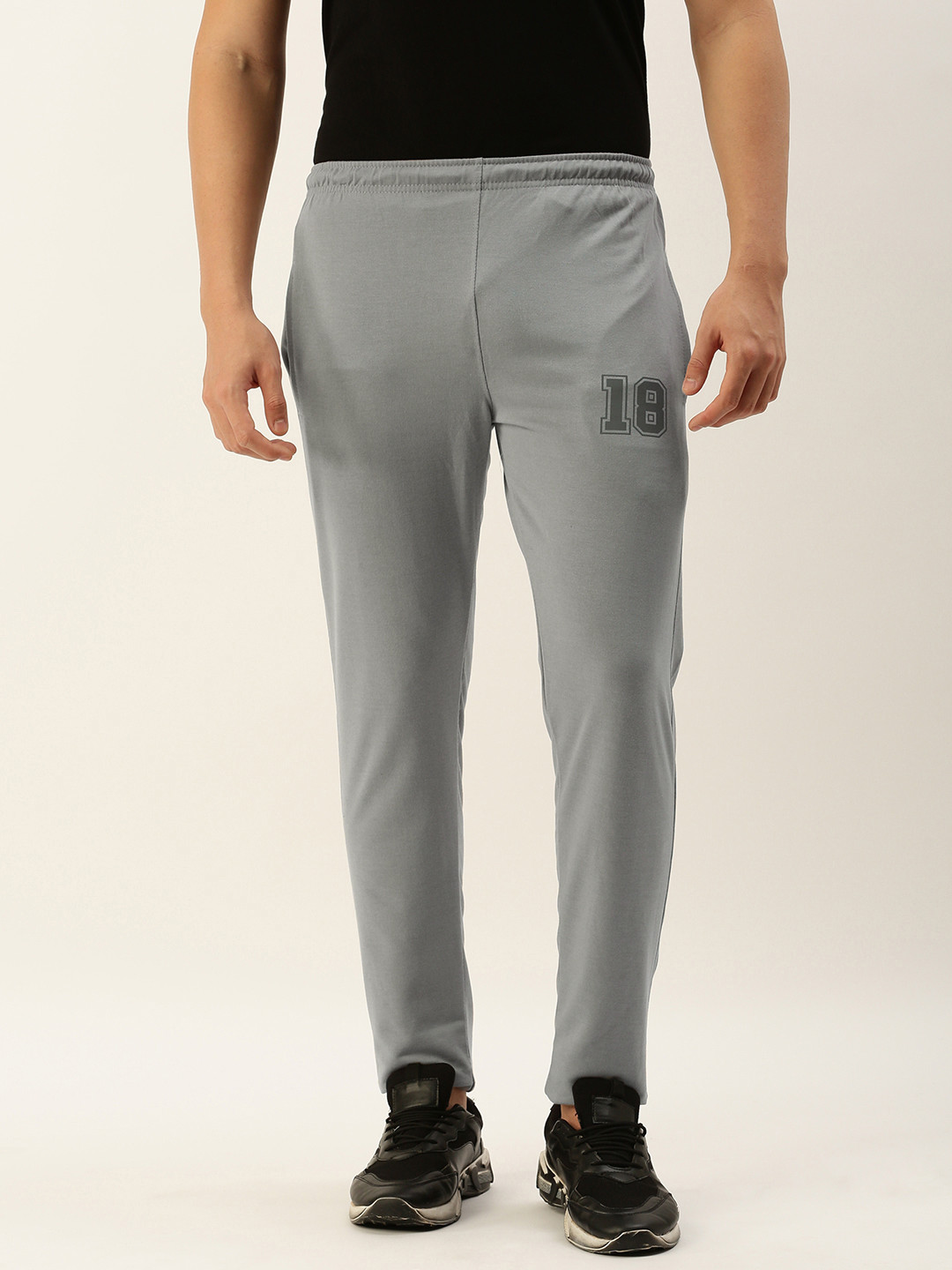 

Sports52 wear Men Solid Slim Fit Mid Rise Training Or Gym Track Pants, Grey