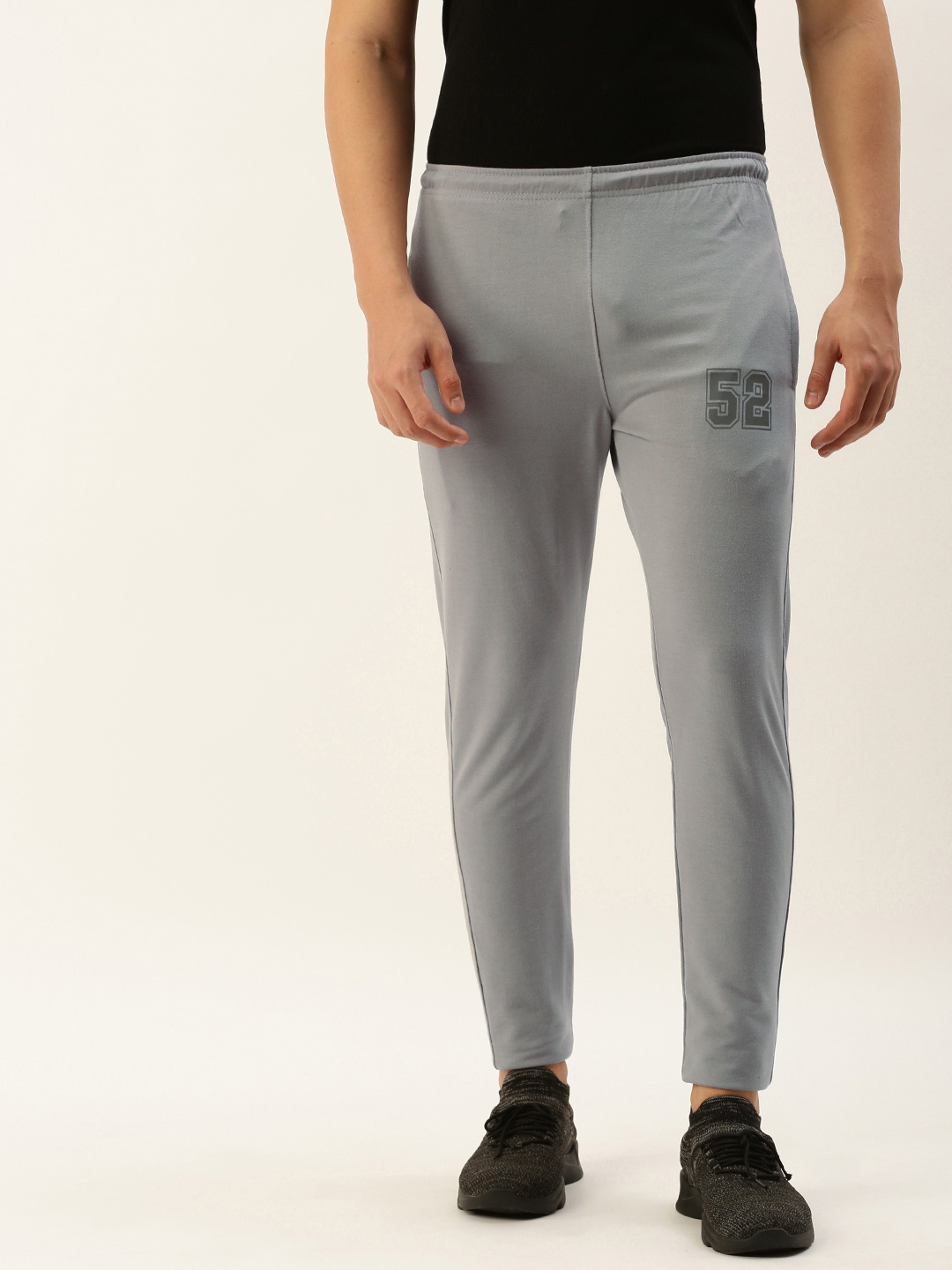 

Sports52 wear Men Solid Slim Fit Mid Rise Training Or Gym Track Pants, Grey