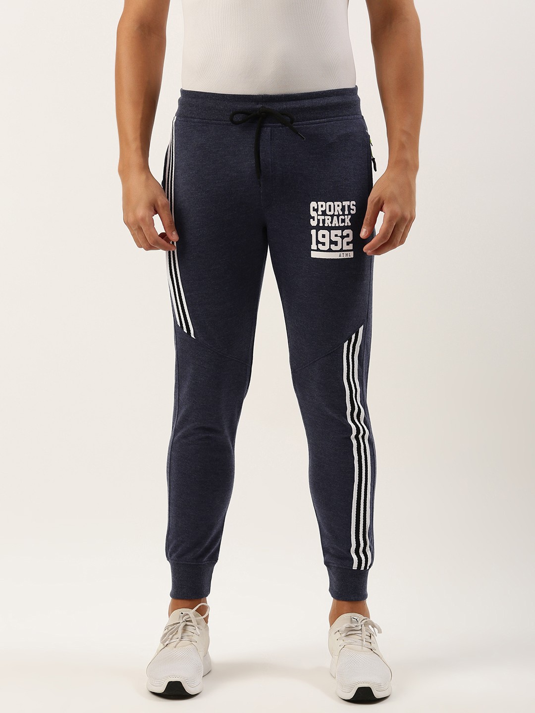

Sports52 wear Men Striped Outdoor Slim Fit Joggers, Blue