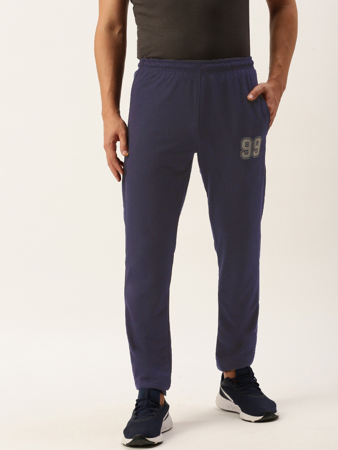 

Sports52 wear Men Printed Slim Fit Training Track Pants, Navy blue