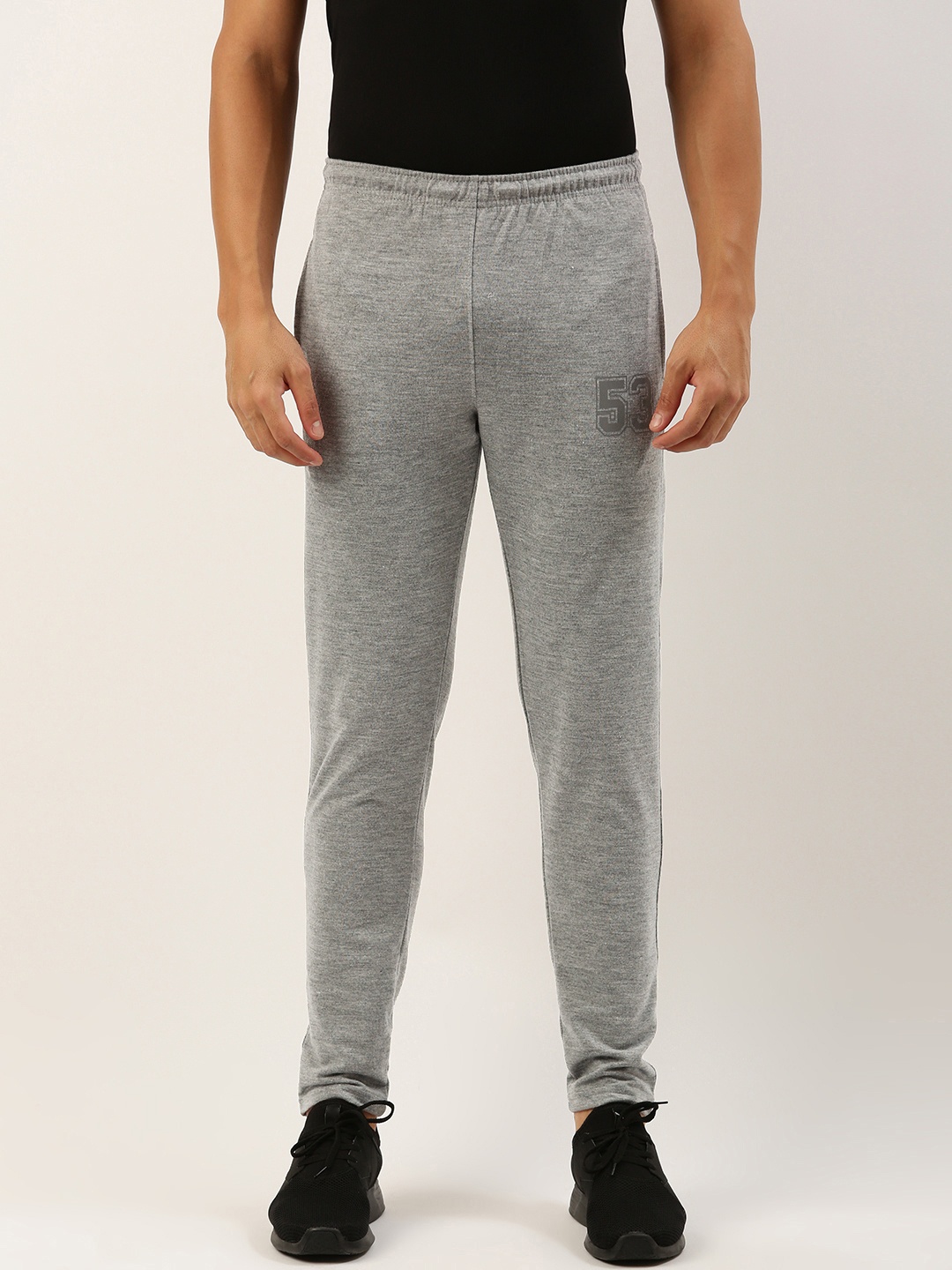 

Sports52 wear Men Slim Fit Cotton Training Track Pants, Grey melange