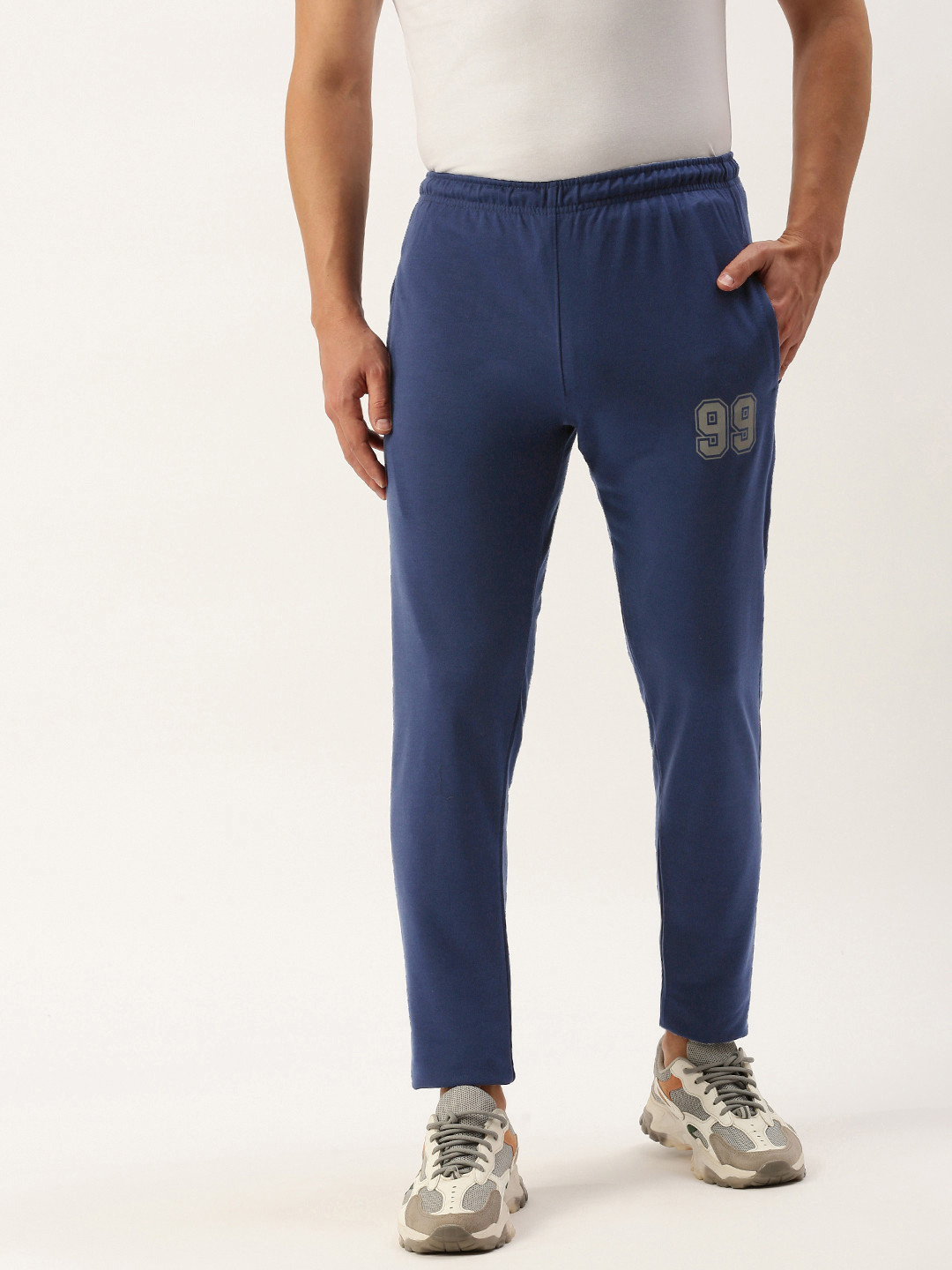 

Sports52 wear Men Brand logo Slim Fit Training Track Pants, Blue