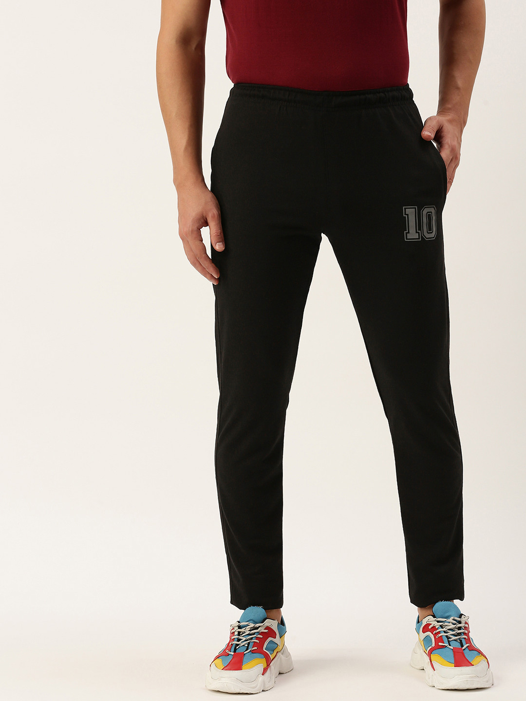 

Sports52 wear Men Slim Fit Training Track Pants, Black