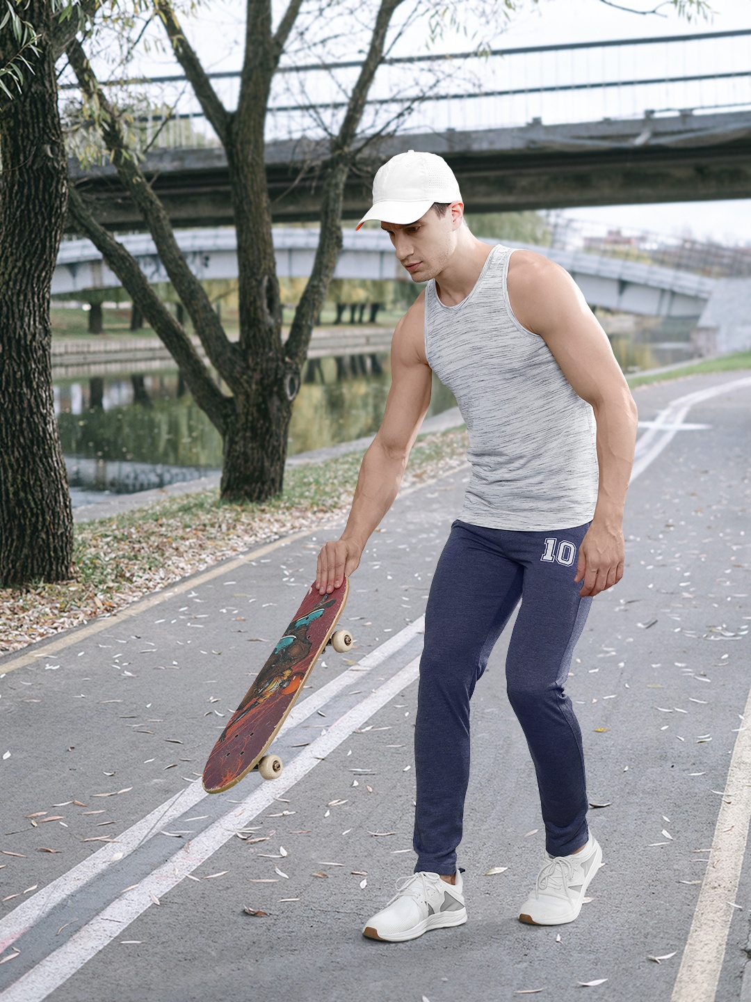 

Sports52 wear Men Slim Fit Training Track Pants, Navy blue