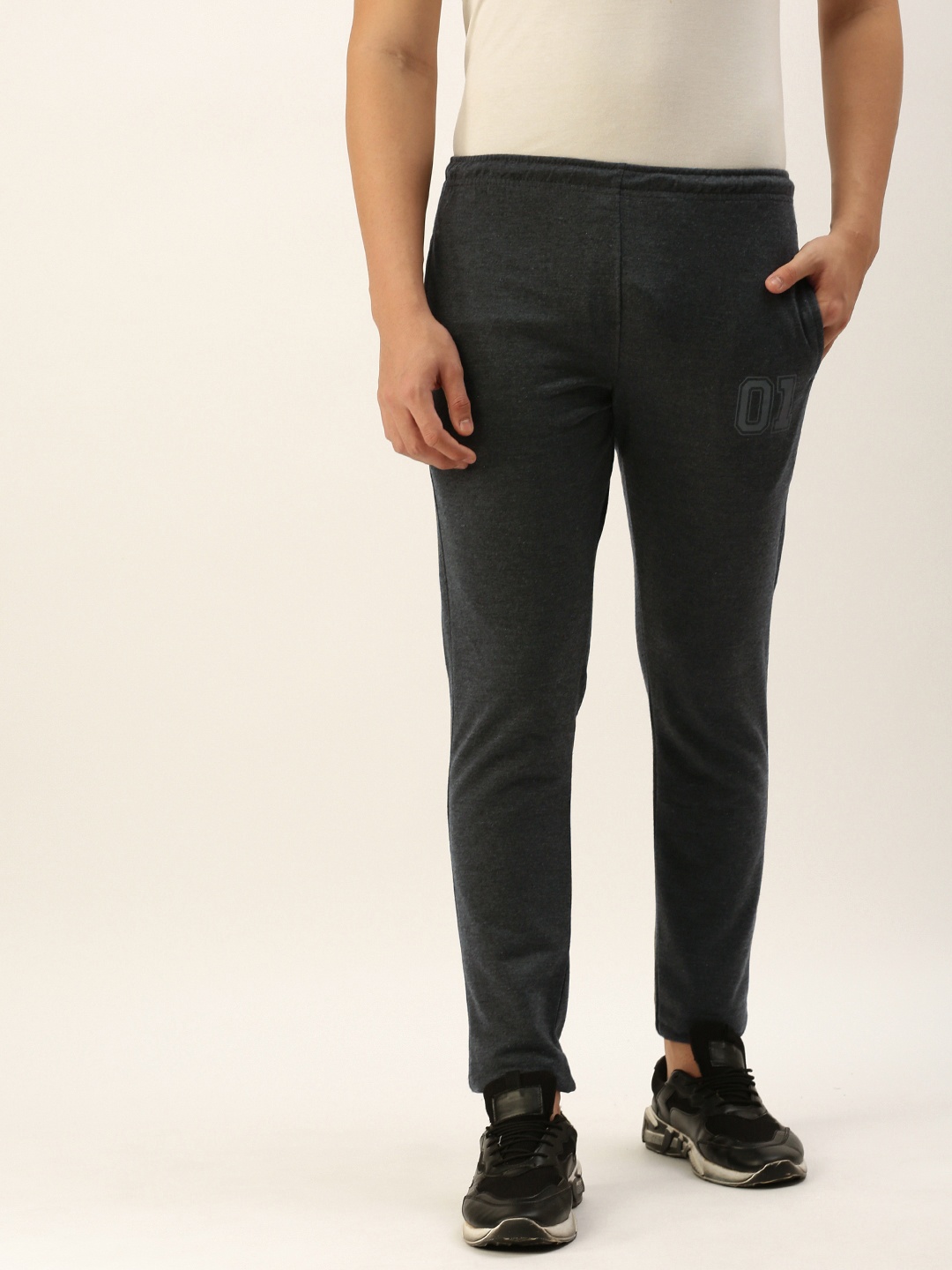 

Sports52 wear Men Slim Fit Training Track Pants, Grey melange