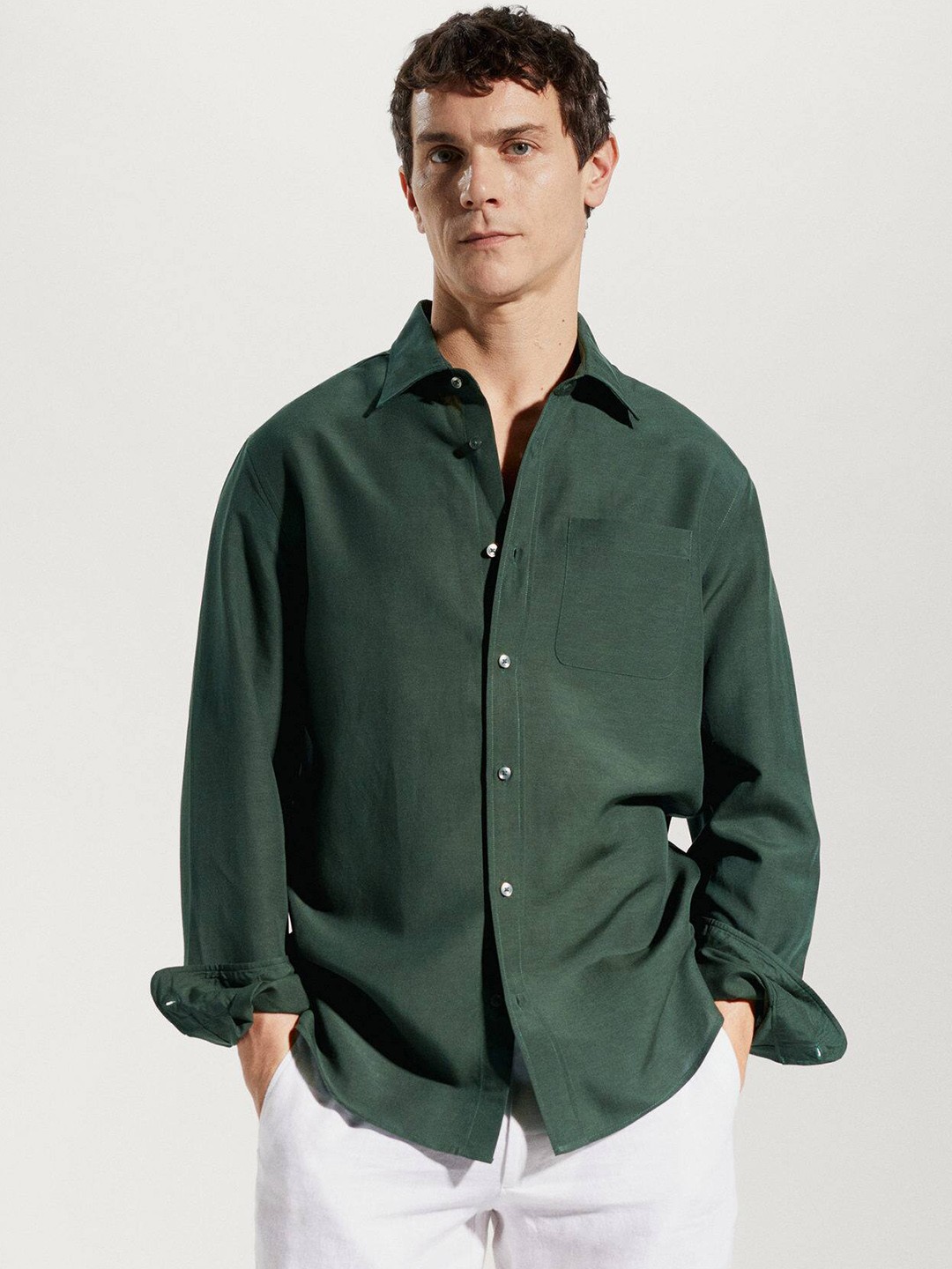 

MANGO MAN Regular Fit Sustainable Shirt, Green