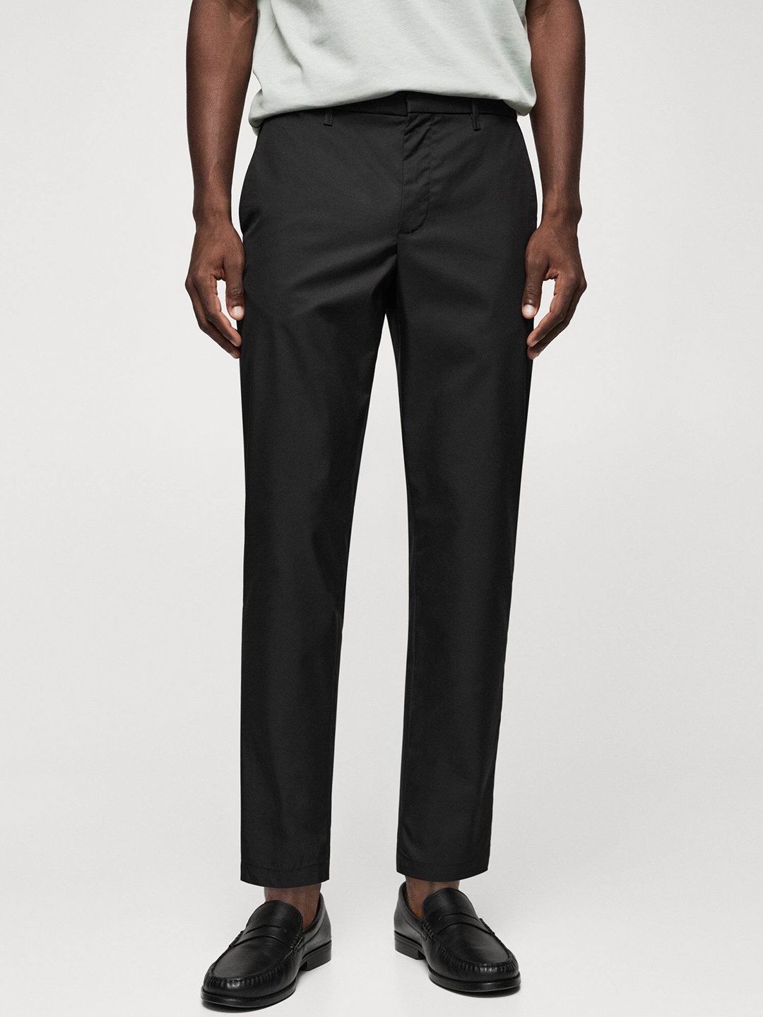 

MANGO MAN Slim-Fit Formal Trousers, Black