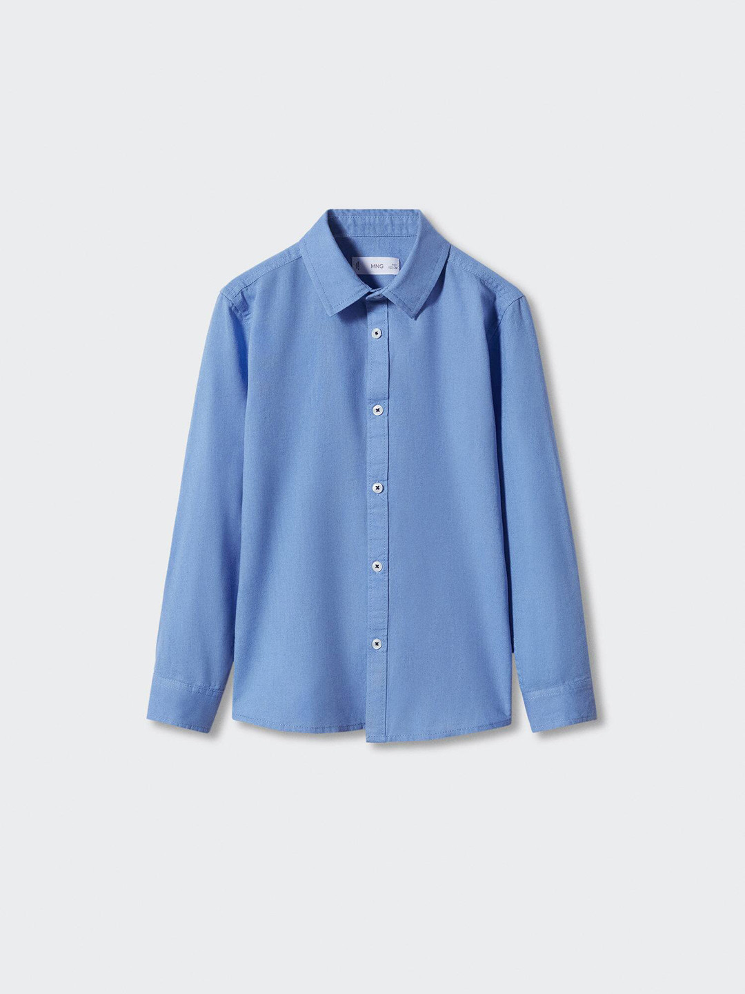 

Mango Kids Boys Spread Collar Regular Fit Shirt, Blue