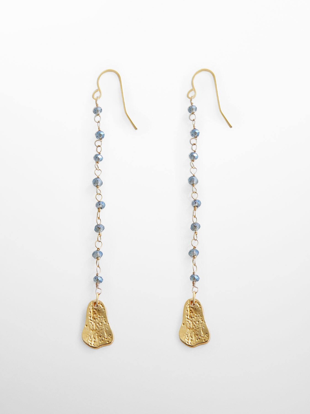 

MANGO Beaded Contemporary Drop Earrings, Gold