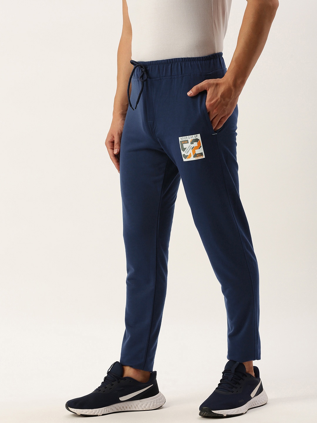 

Sports52 wear Men Mid Rise Slim Fit Training Or Gym Track Pants, Blue