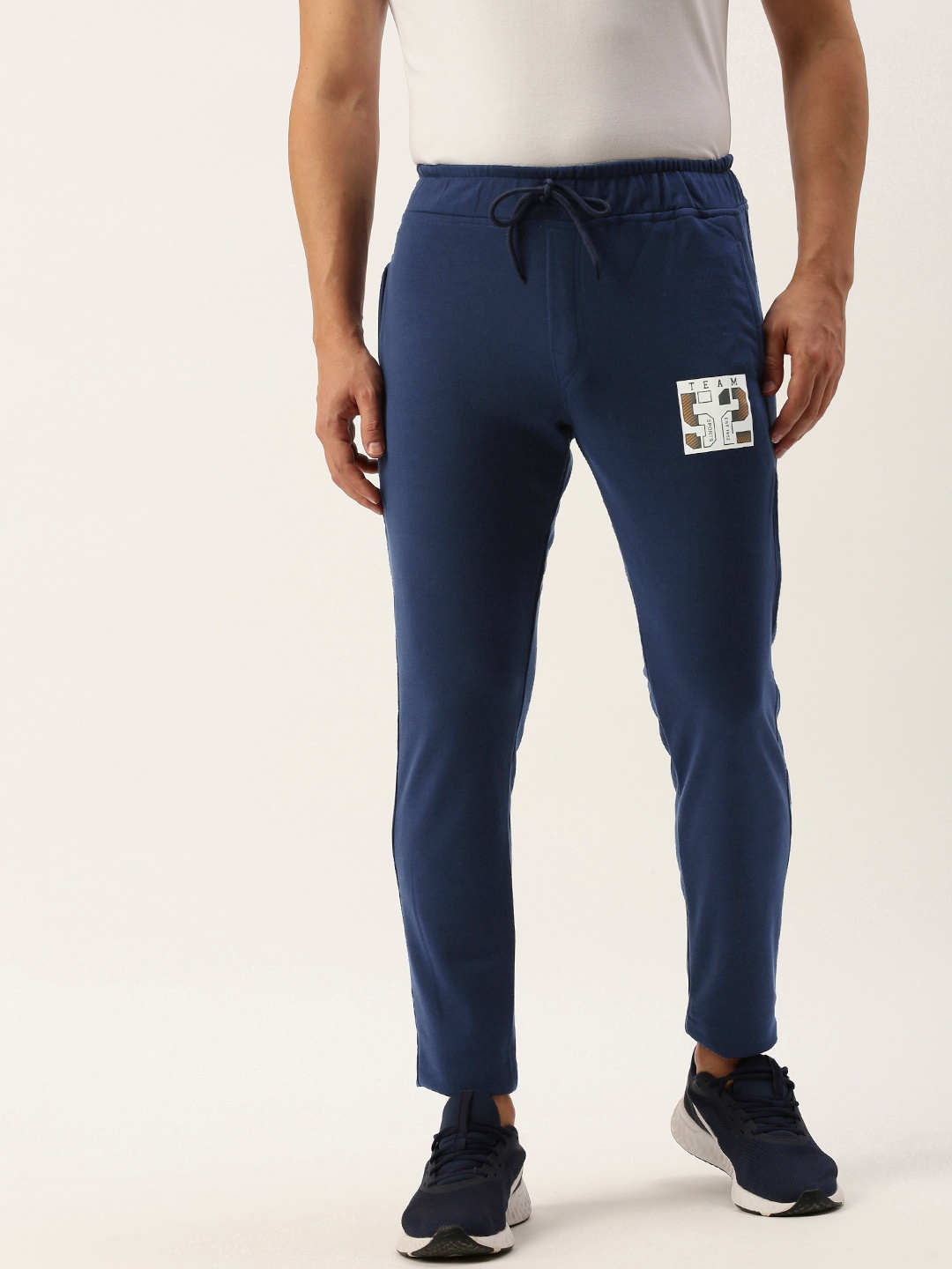 

Sports52 wear Men Mid Rise Slim Fit Training Track Pants, Blue