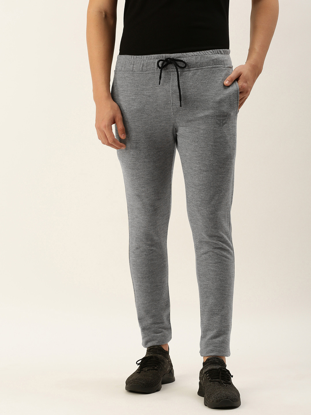 

Sports52 wear Men Slim Fit Training Track Pants, Grey melange