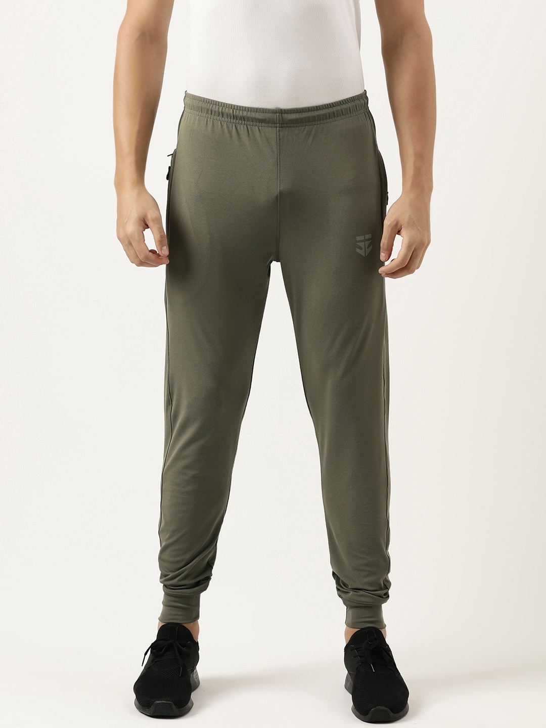

Sports52 wear Men Mid-Rise Solid Training Joggers Track Pants, Olive
