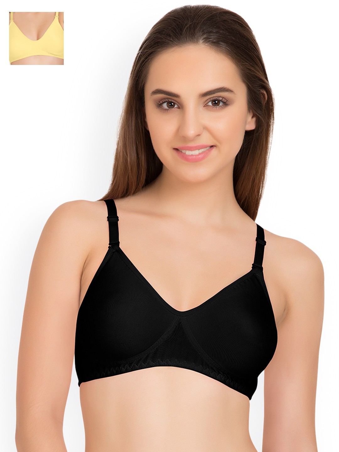 

Tweens Pack of 2 Full Coverage T-shirt Bras TW9253, Yellow